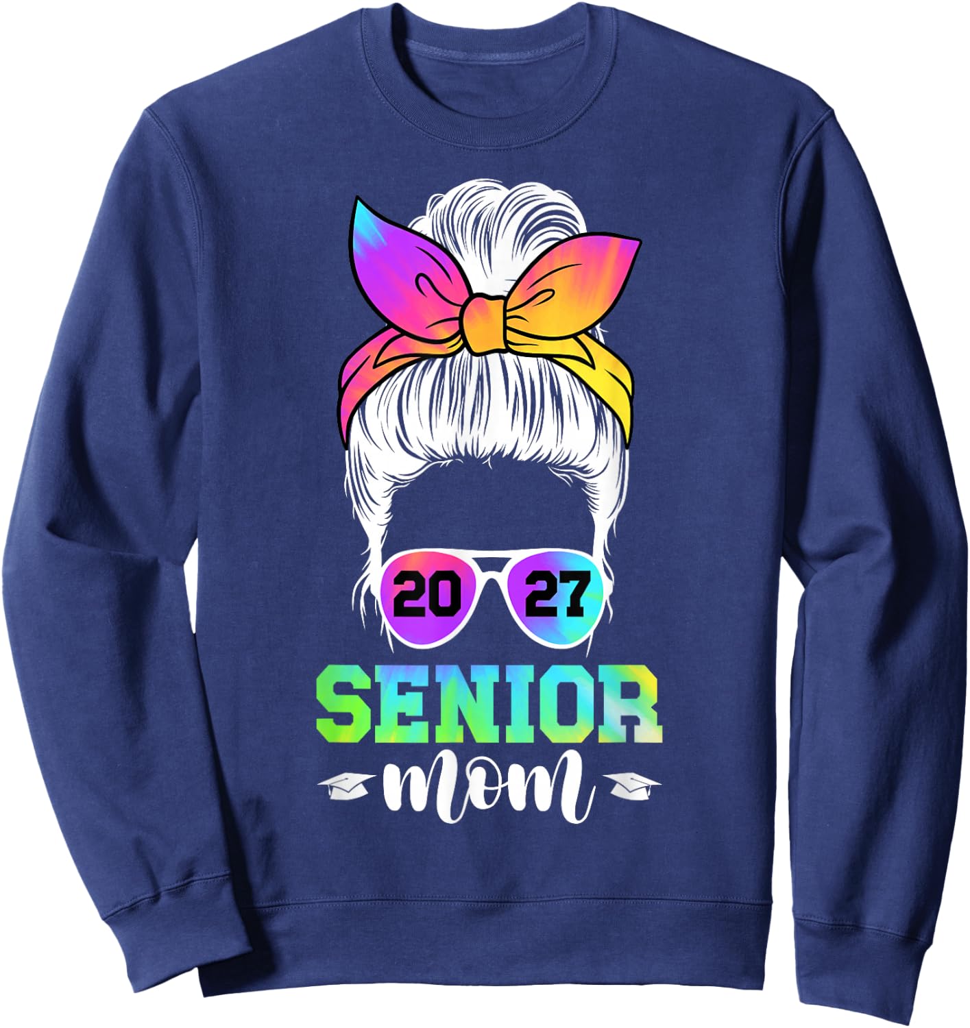 Senior Mom 2027 Class Of 2027 Mother Of Senior 2027 Mama Sweatshirt - Sweatshirt | Navy