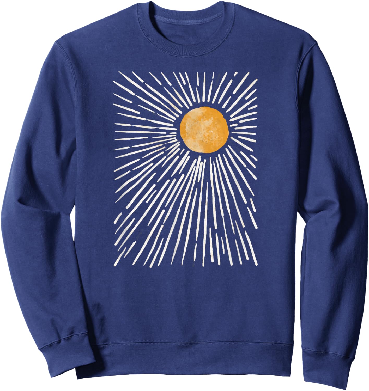 Sunburst Vintage Design Men Women Sweatshirt - Sweatshirt | Navy
