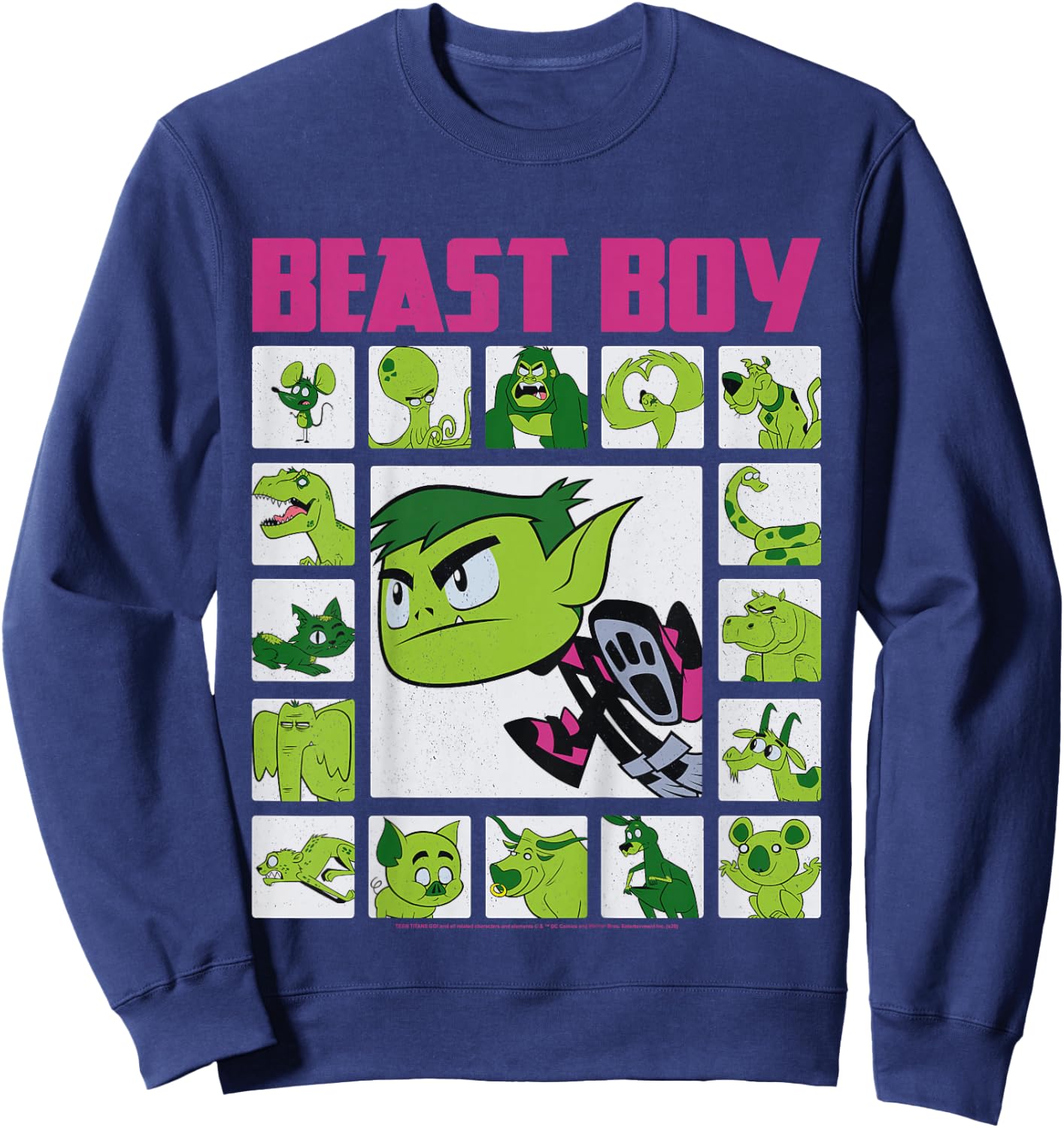 Kids DC Comics Teen Titans Go! Beast Boy Box Up Sweatshirt - Sweatshirt | Navy