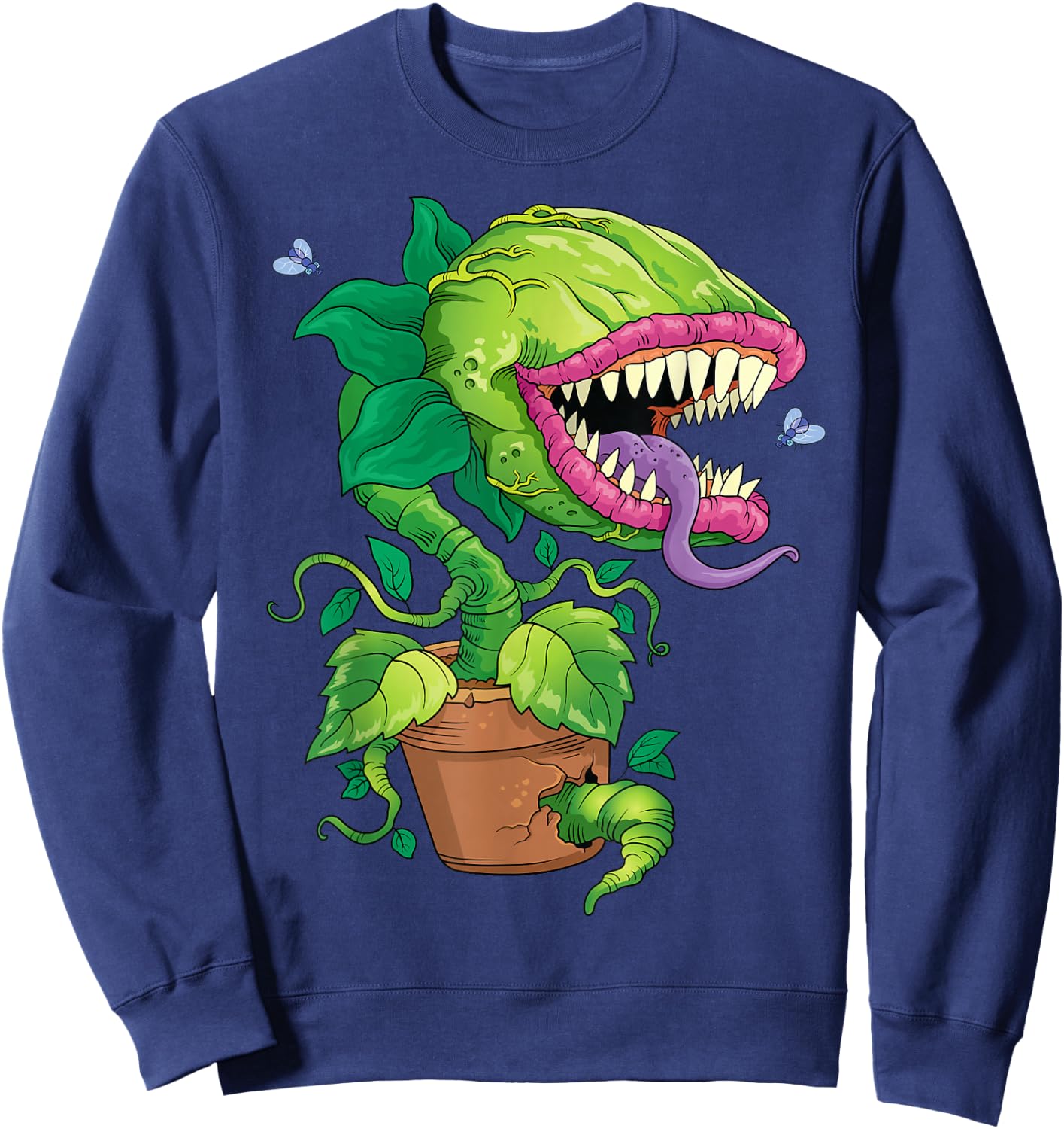 Venus Flytrap Monster Carnivorous Plant Carnivore Flower Sweatshirt - Sweatshirt | Navy