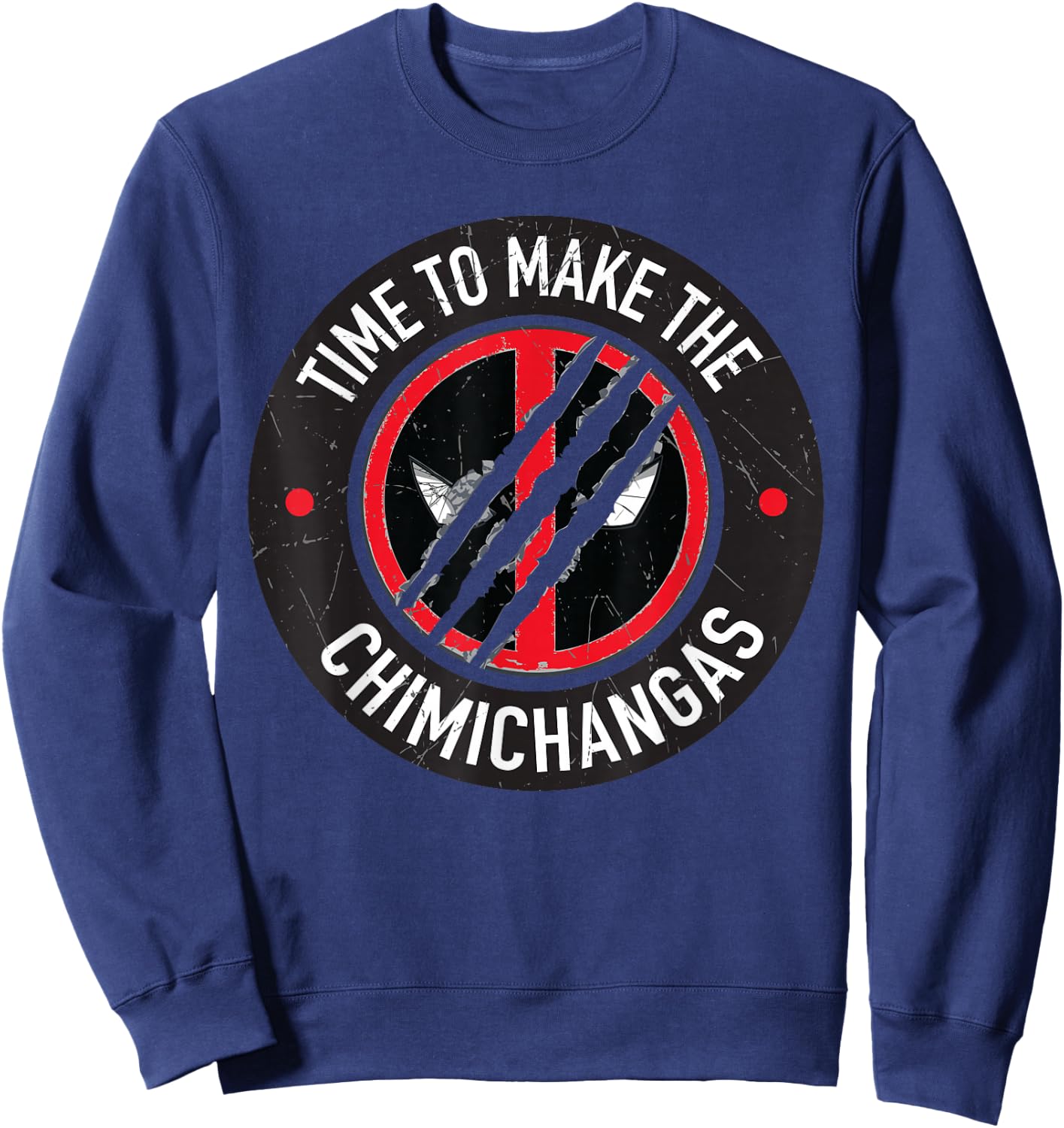 Marvel Studios Deadpool & Wolverine Chimichangas Claw Slash Sweatshirt - Sweatshirt | Navy