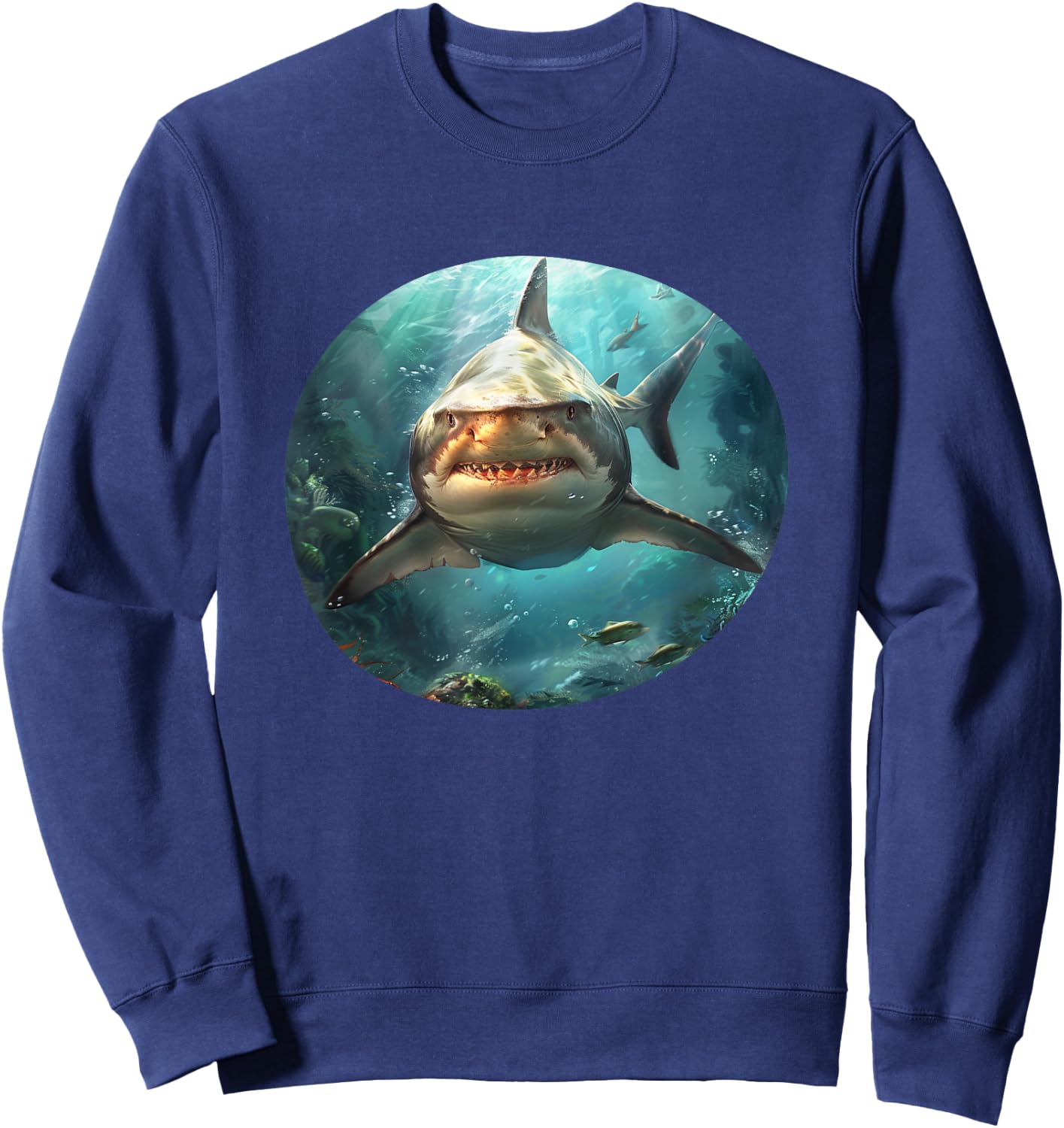 Bull Shark Underwater Sea Wildlife Lover Sweatshirt - Sweatshirt | Navy
