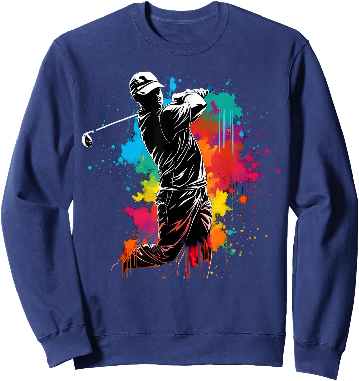 Colorful Golfer Boy on Golf Sweatshirt - Sweatshirt | Navy