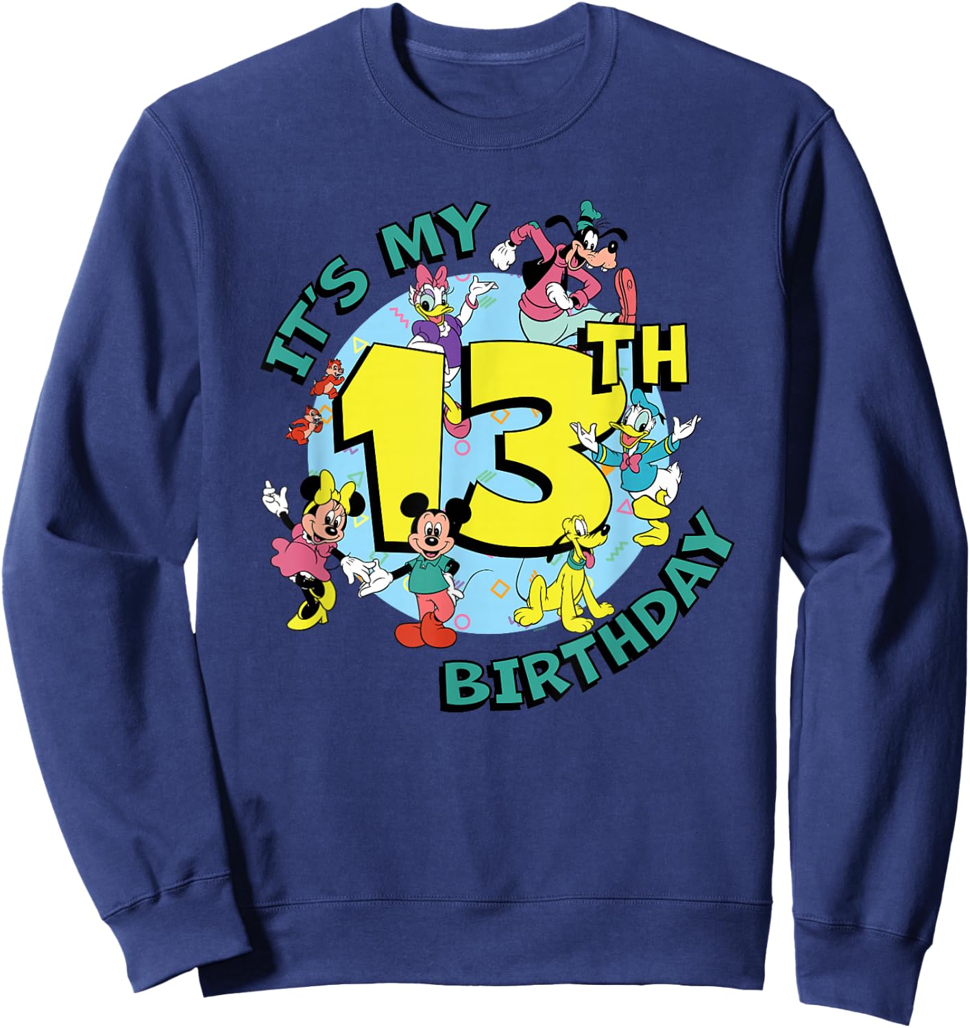 Disney Mickey and Friends It's My Thirteenth 13th Birthday Sweatshirt - Sweatshirt | Navy