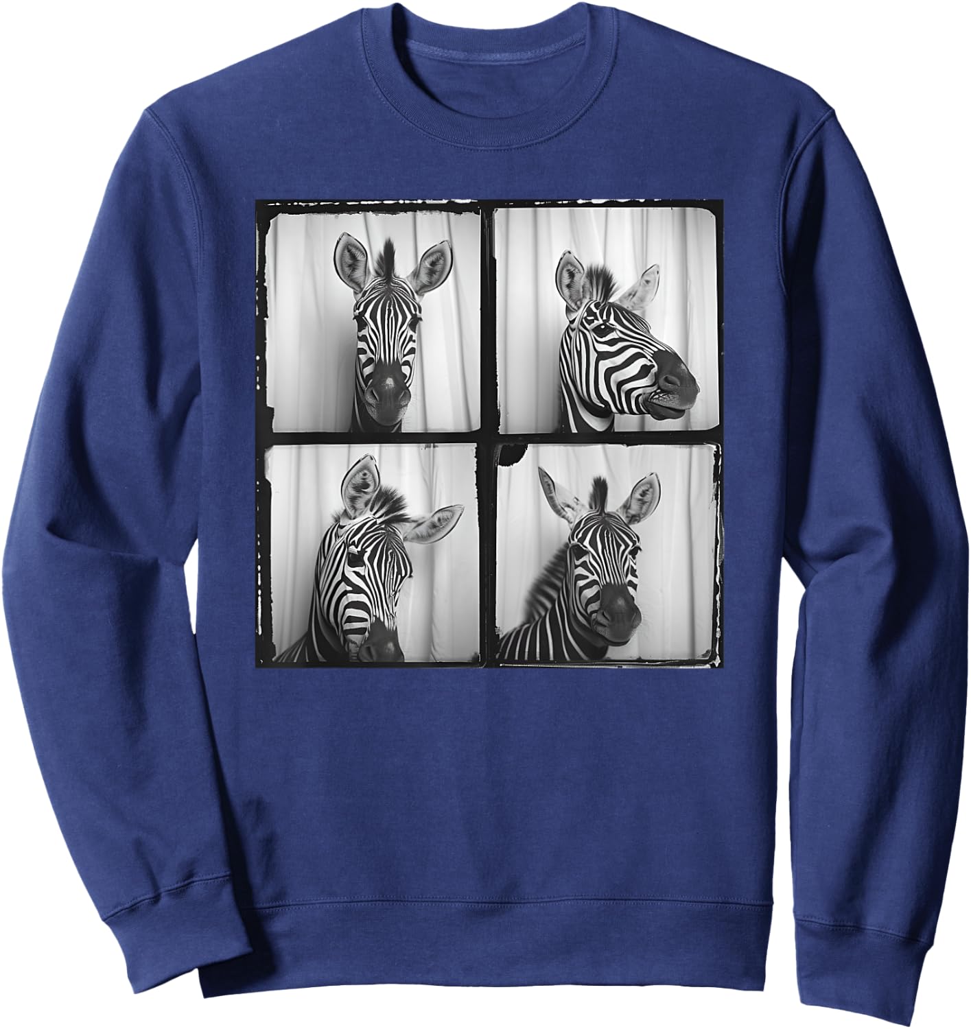 Cute Zebra Face Zookeeper Safari Zoo Animal Lover Sweatshirt - Sweatshirt | Navy