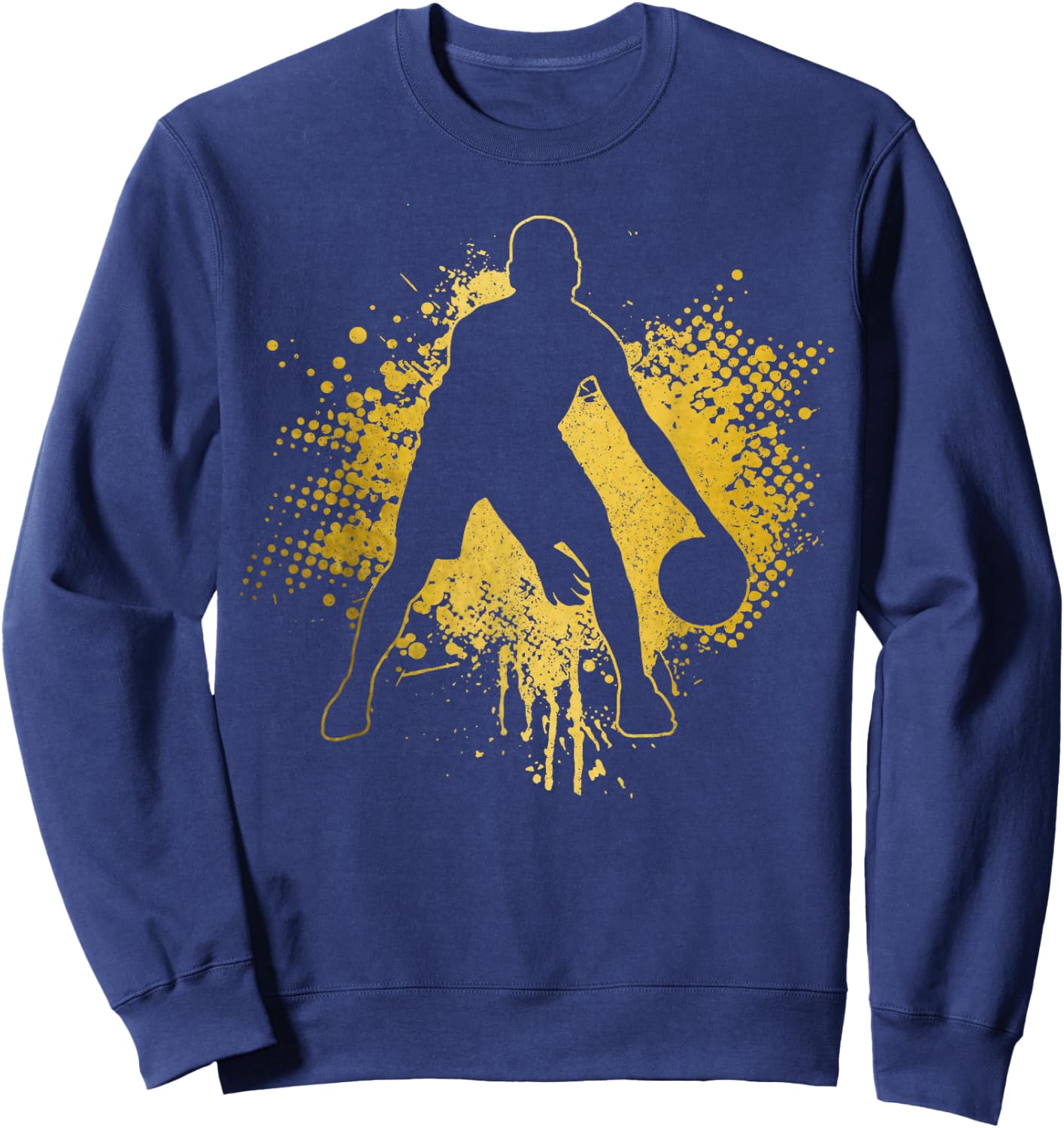 Basketball Vintage Bball Player Coach Sports Baller Sweatshirt - Sweatshirt | Navy