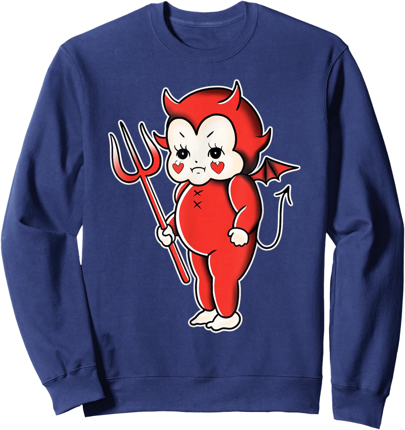 Kewpie Baby Devil Traditional Flash Sweatshirt - Sweatshirt | Navy