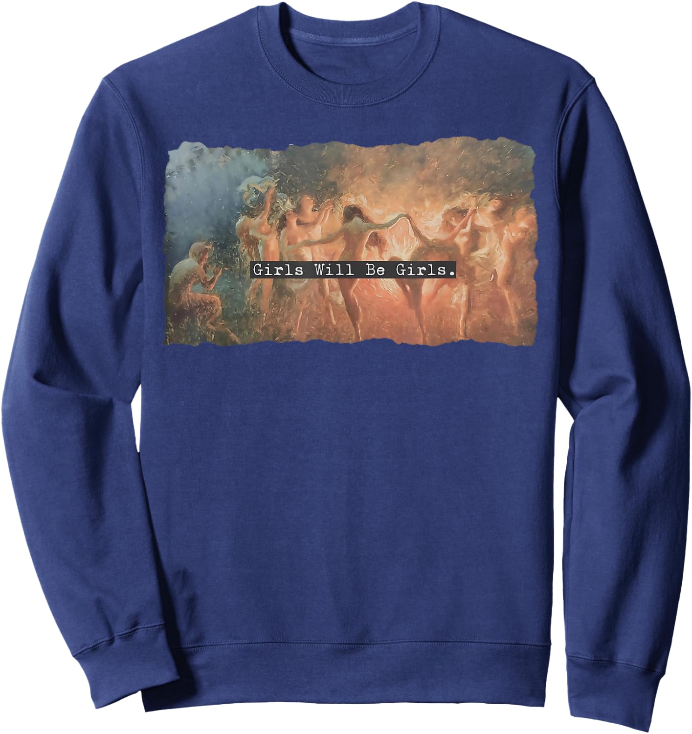 Girl Will Be Girls Spooky Season Witches Witch Halloween Sweatshirt - Sweatshirt | Navy