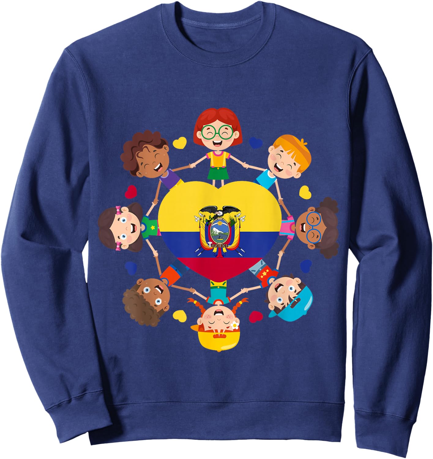 Ecuador Hispanic Heritage Toddler Ecuadorian Boys Girls Kids Sweatshirt - Sweatshirt | Navy