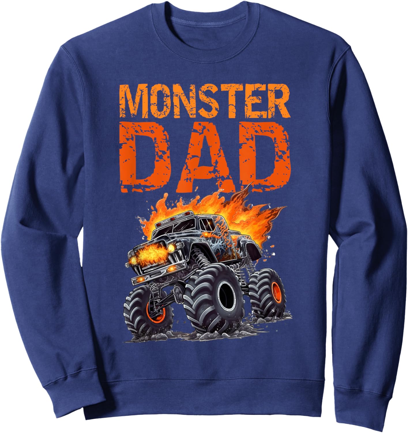 Monster Truck Dad Father's Day Men Sweatshirt - Sweatshirt | Navy
