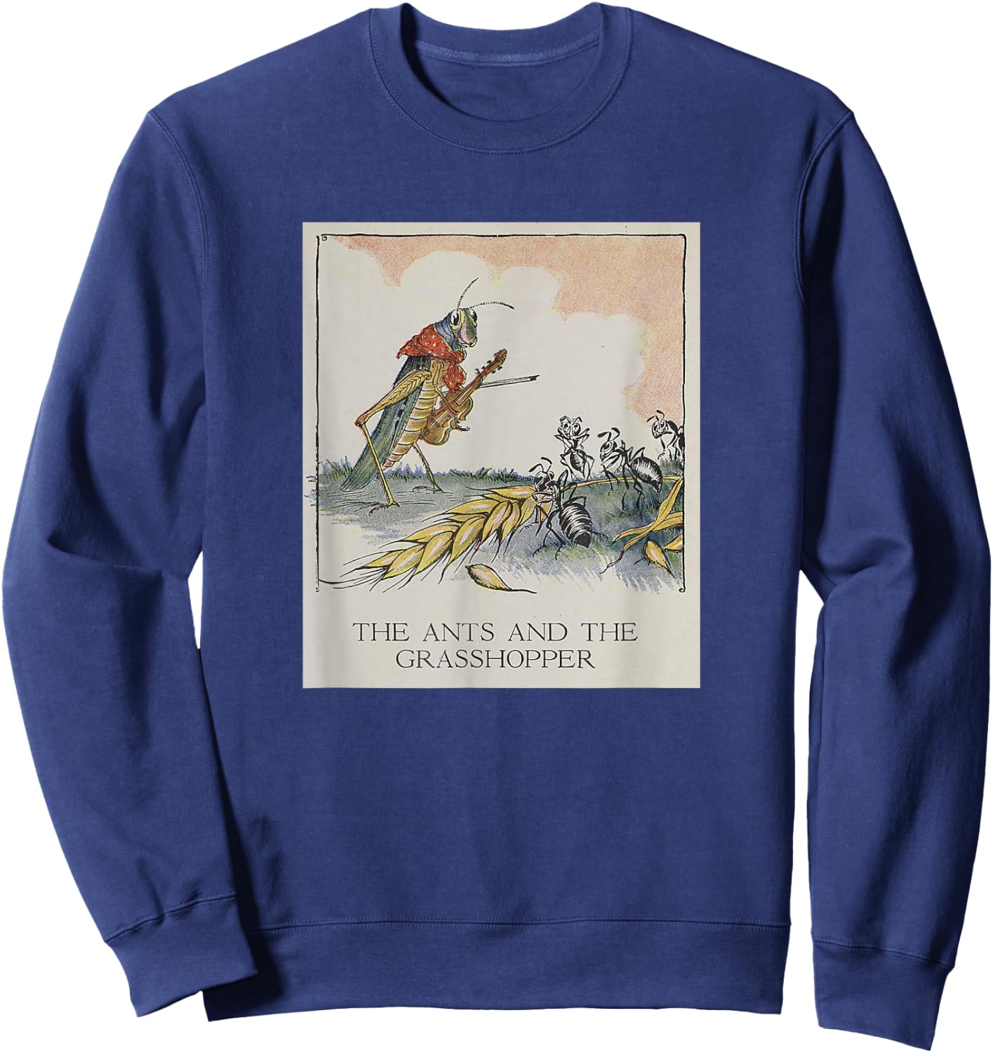 The Ants and The Grasshopper - Aesop's Fables Sweatshirt - Sweatshirt | Navy