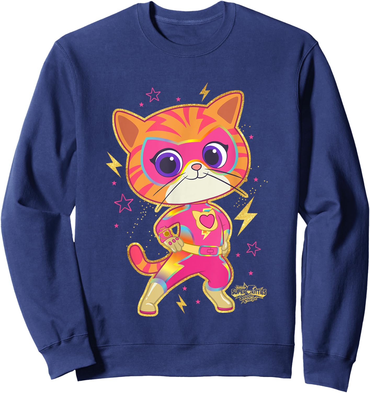 Disney SuperKitties: Su-Purr Charged Ginny Heroic Poster Sweatshirt - Sweatshirt | Navy