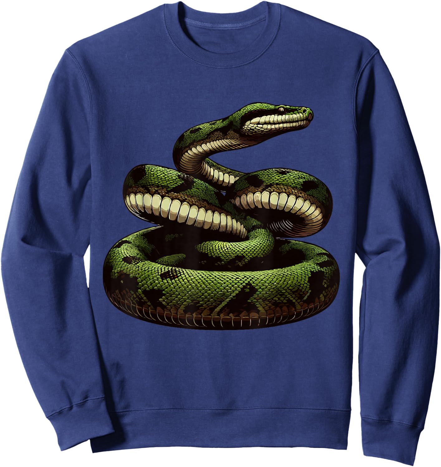 Rainforest Anaconda snake women boys girls kids Sweatshirt - Sweatshirt | Navy
