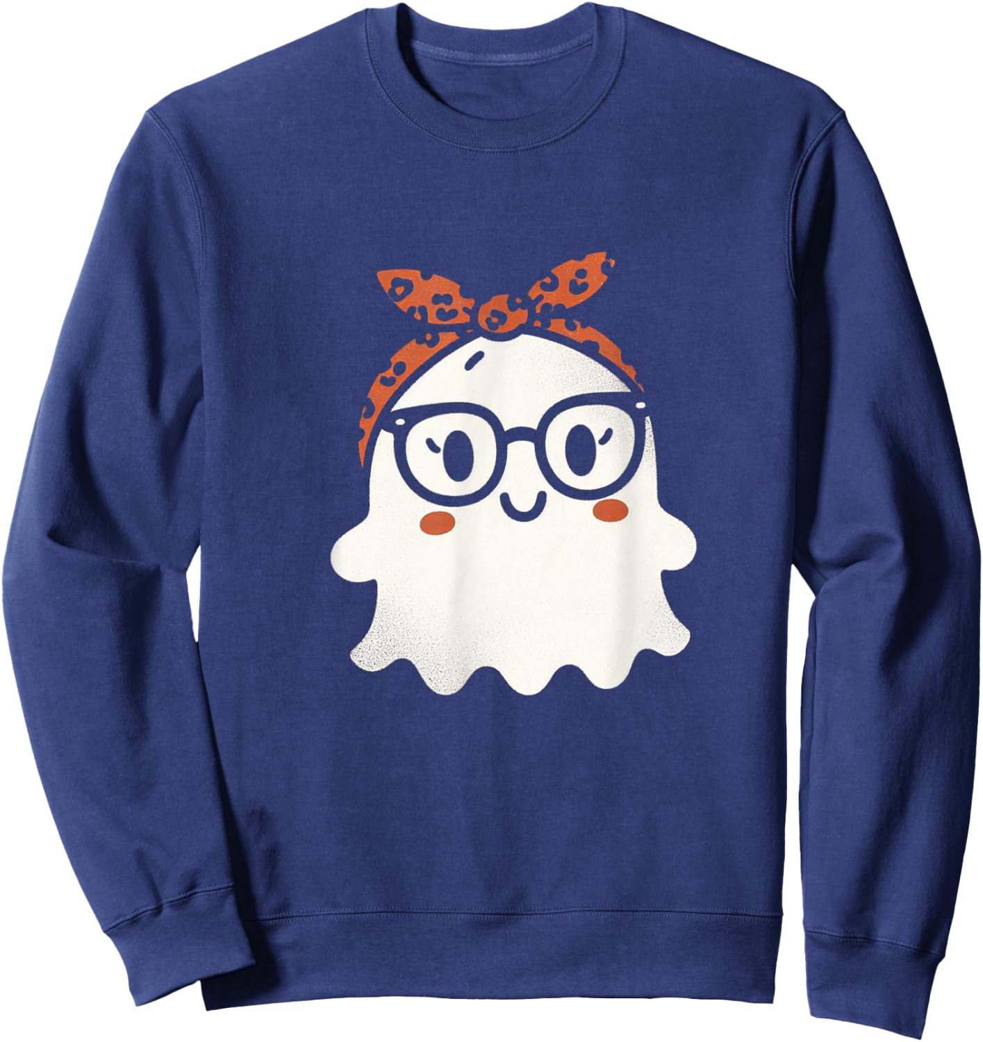 Halloween Ghost Glasses Cute Costume Girl Kids Toddler Sweatshirt - Sweatshirt | Navy