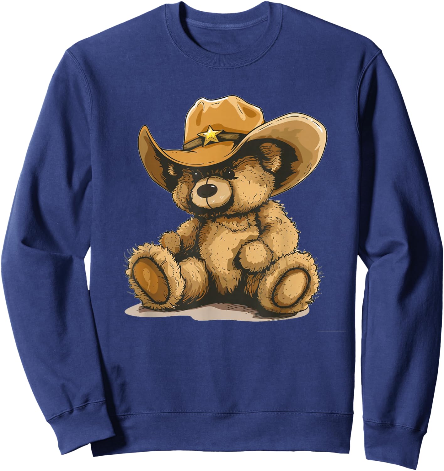 Happy Teddy Bear with Cowboy Hat Costume Sweatshirt - Sweatshirt | Navy
