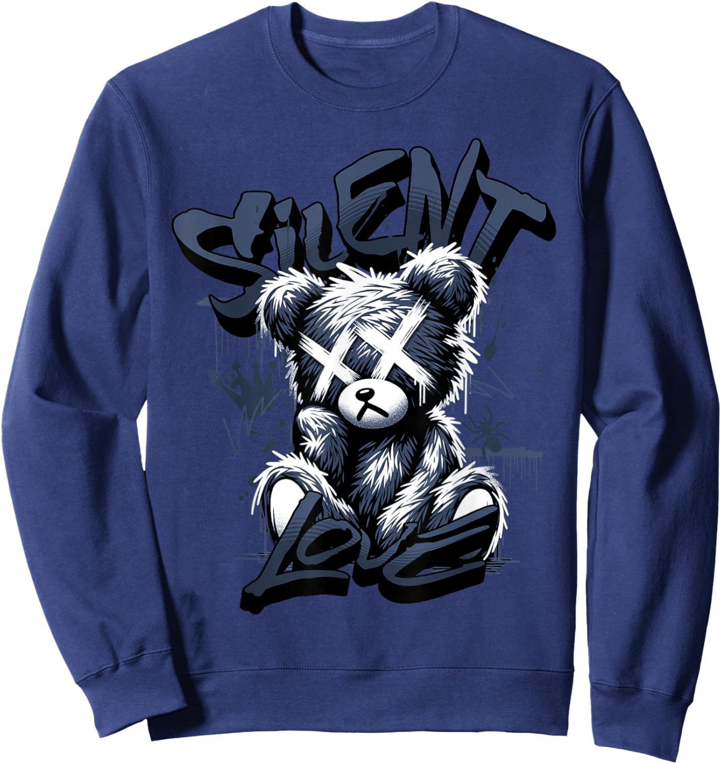 Silent Love Low Diffused Blue 11s Matching Women Sweatshirt - Sweatshirt | Navy