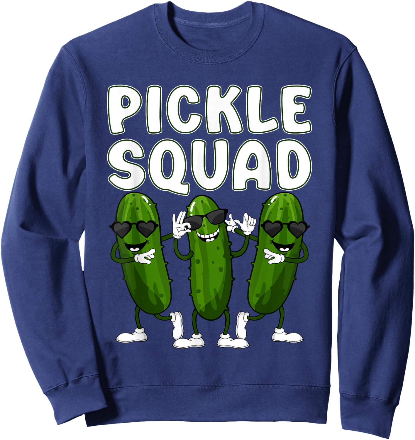 Pickle Squad Cucumber Pickle Lover Sweatshirt - Sweatshirt | Navy