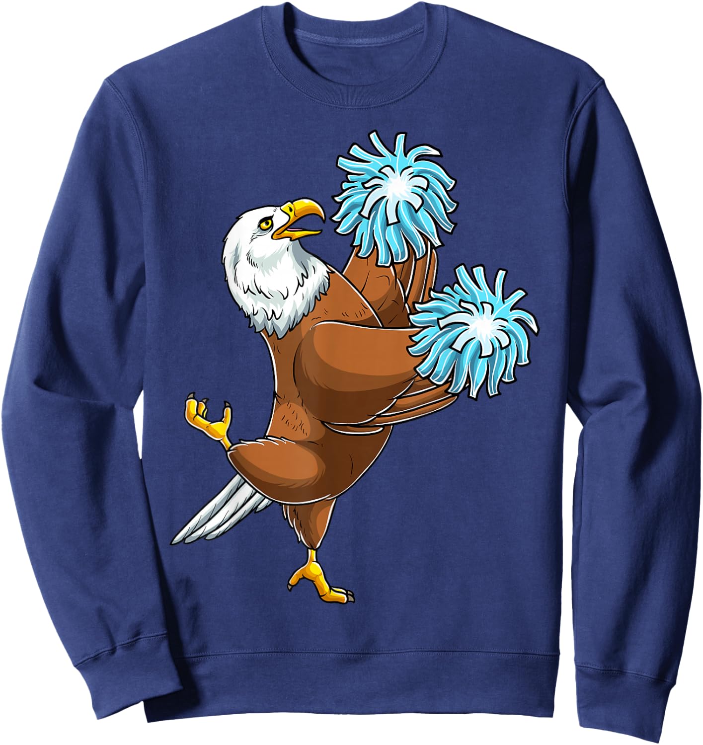 Cheerleading Eagle Cheerleader Cheer Flyer Sweatshirt - Sweatshirt | Navy