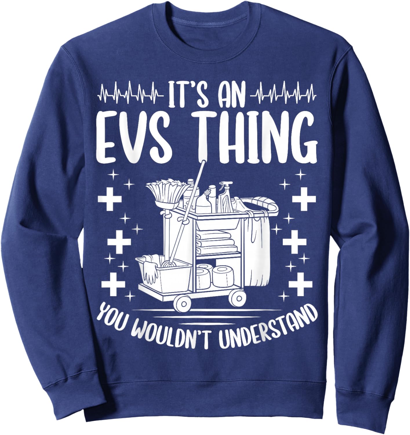 EVS Operator EVS Technician Badge Buddy EVS Tech Essentials Sweatshirt - Sweatshirt | Navy