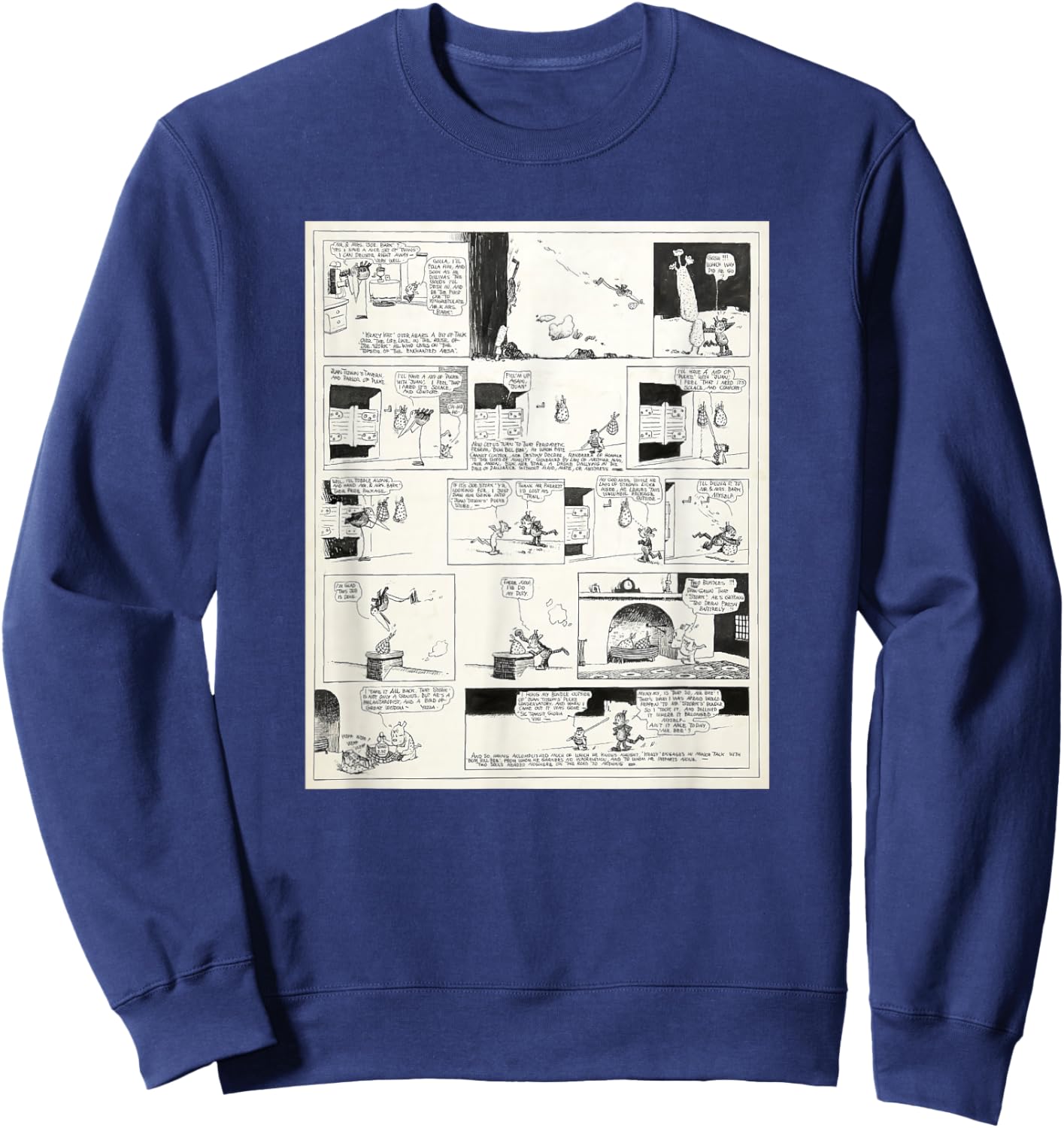 Krazy Kat & Ignatz Comic Strip Sweatshirt - Sweatshirt | Navy