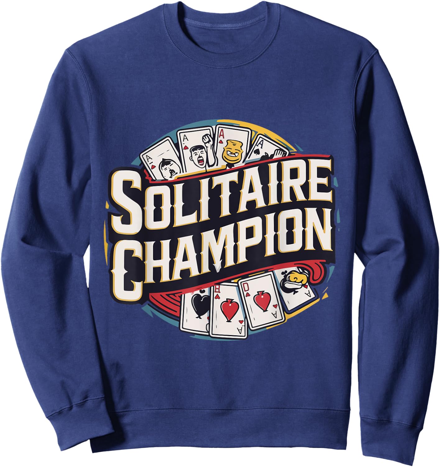 Solitaire Champion Card Games Sweatshirt - Sweatshirt | Navy
