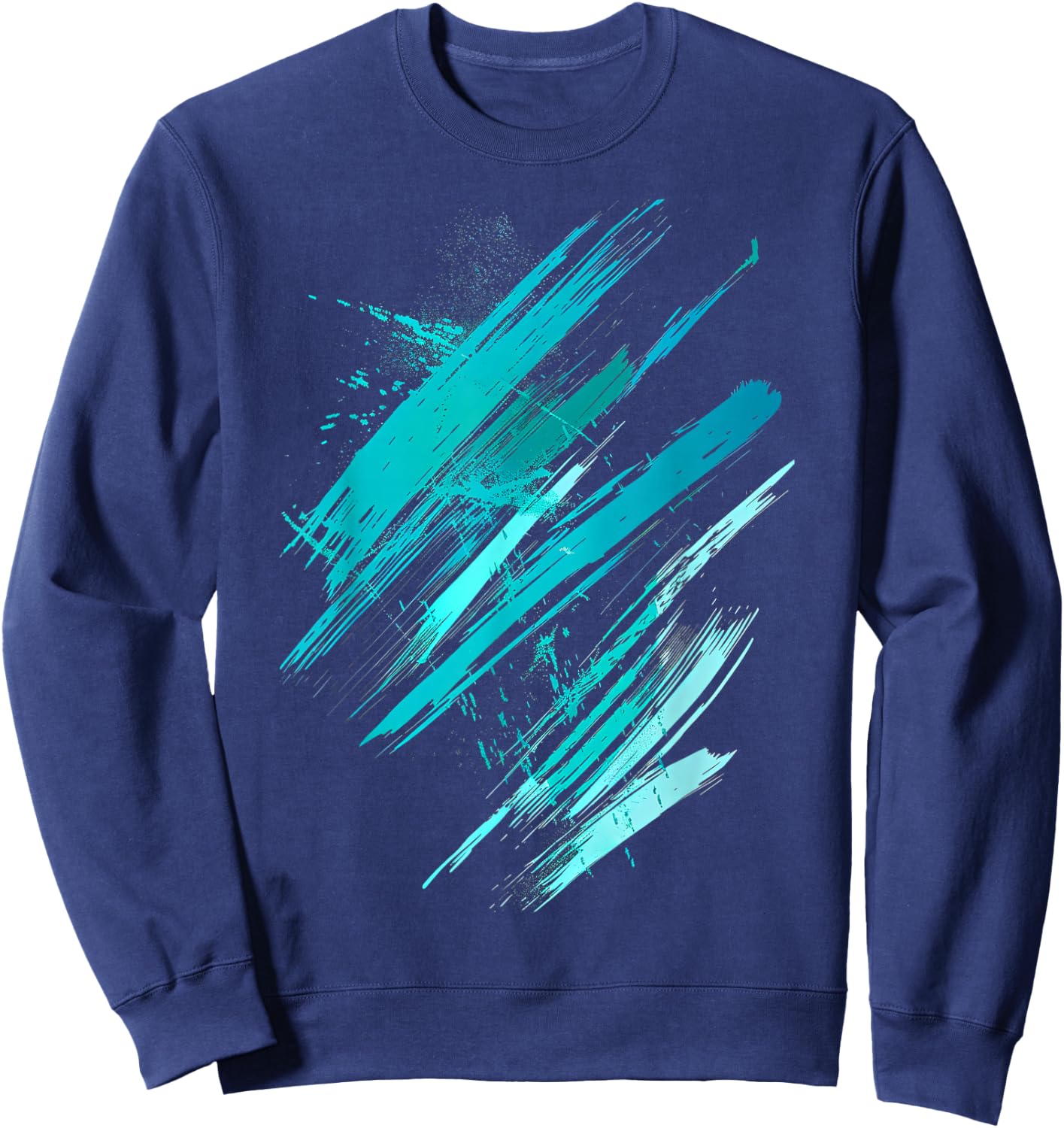 Turquoise and Black Running Graphic Sweatshirt - Sweatshirt | Navy