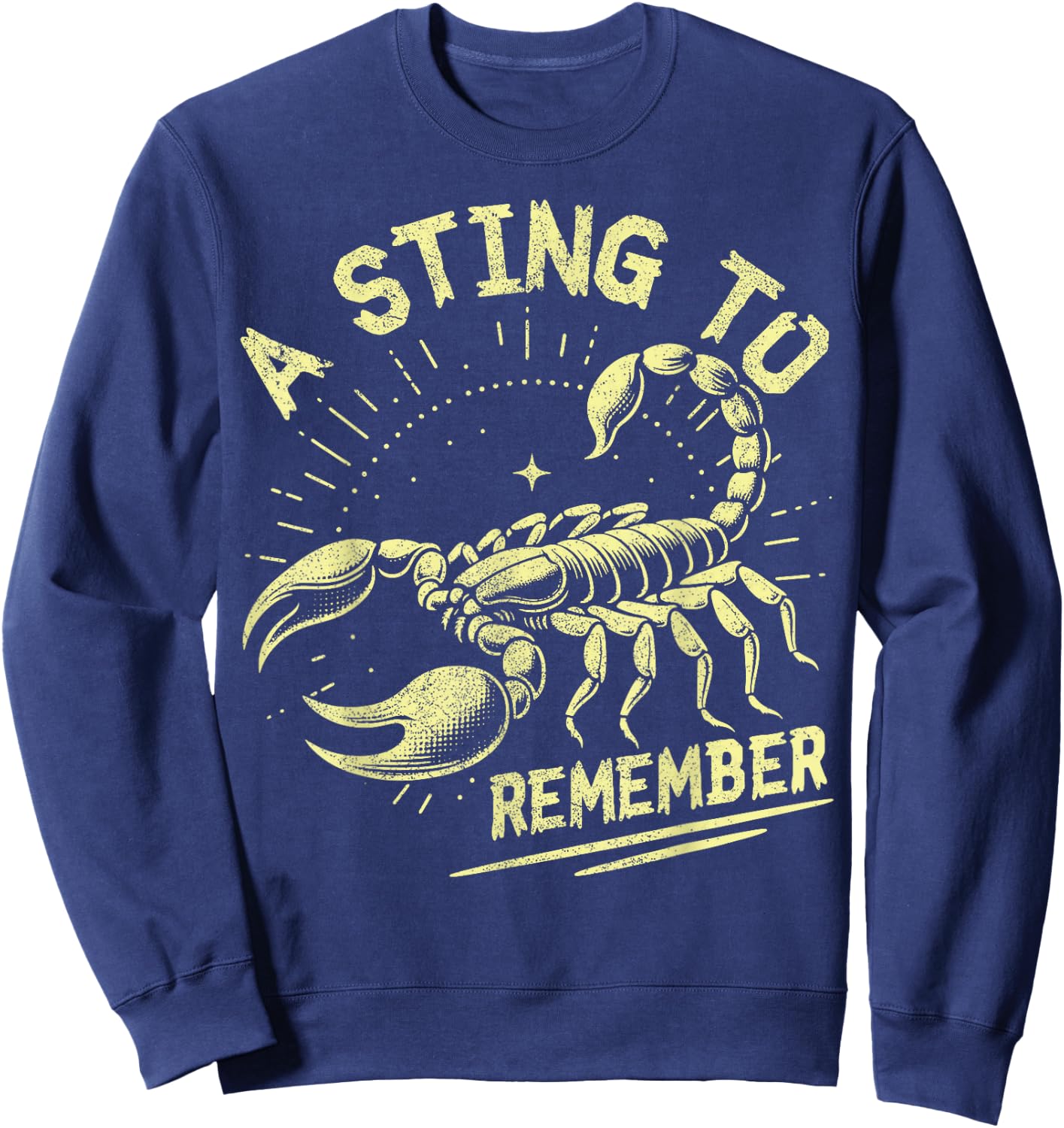 A Sting to Remember Scorpion Sweatshirt - Sweatshirt | Navy