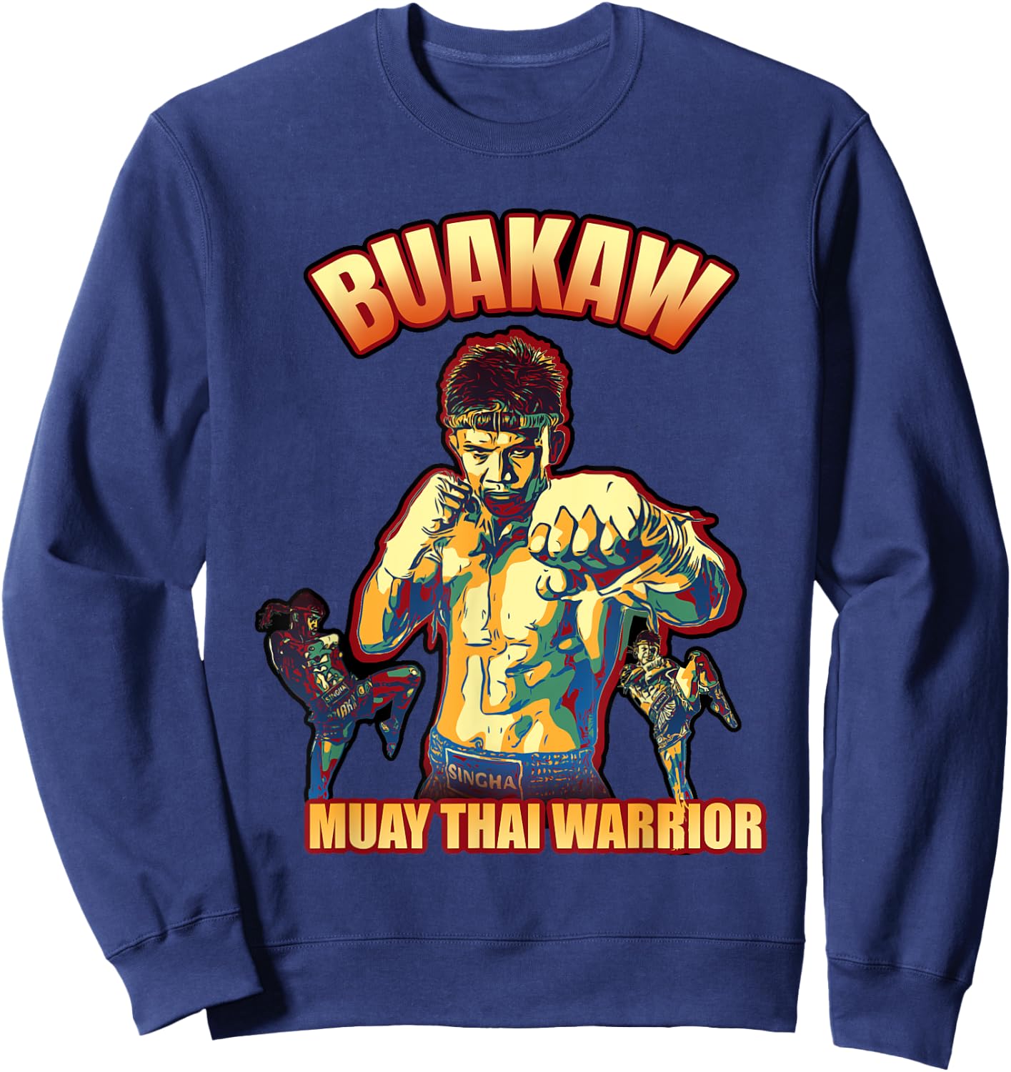 Buakaw - Muay Thai warrior Sweatshirt - Sweatshirt | Navy