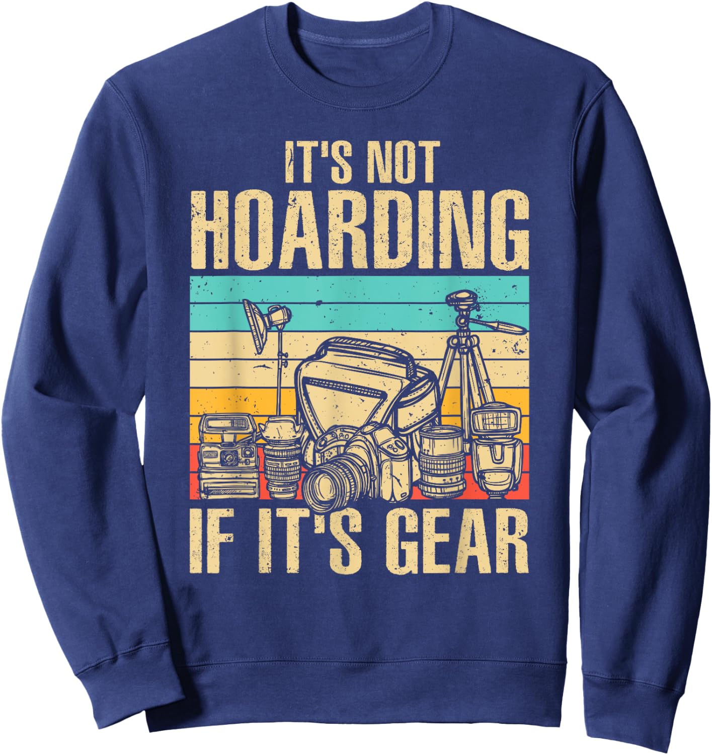 Cool Photography Women Photographer Camera Gear Lens Sweatshirt - Sweatshirt | Navy