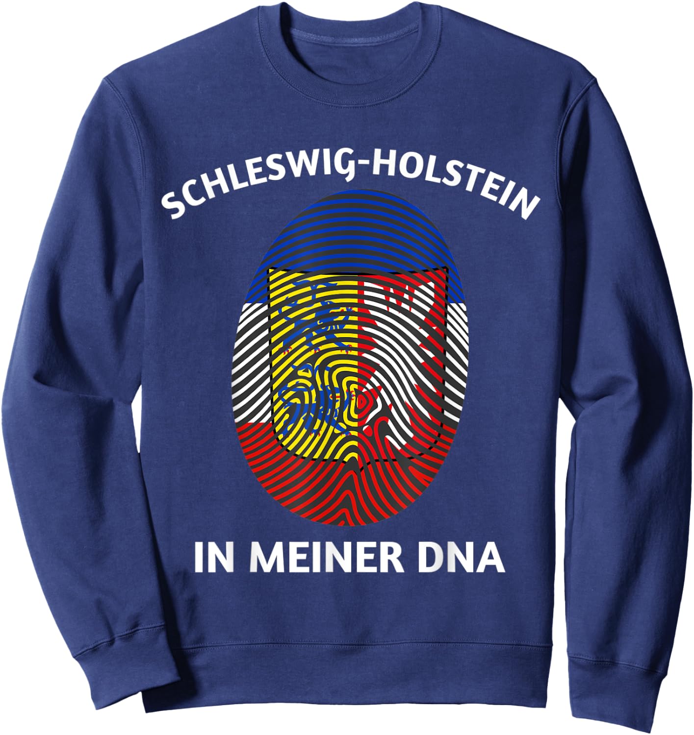 Schleswig-Holstein in Meine DNA Flag Fingerprint Sweatshirt - Sweatshirt | Navy