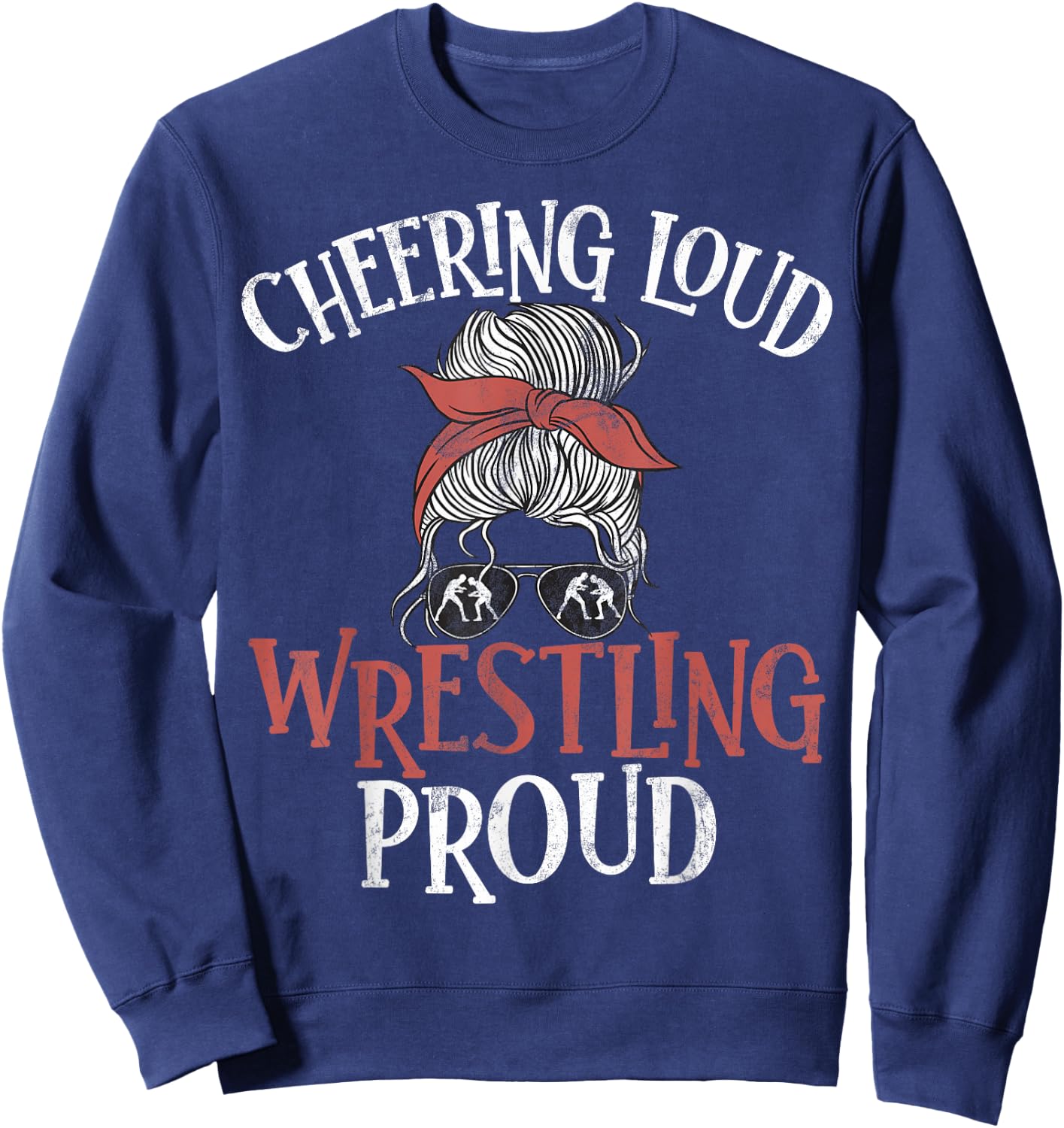 Wrestling Mom Wrestling Moms Sweatshirt - Sweatshirt | Navy