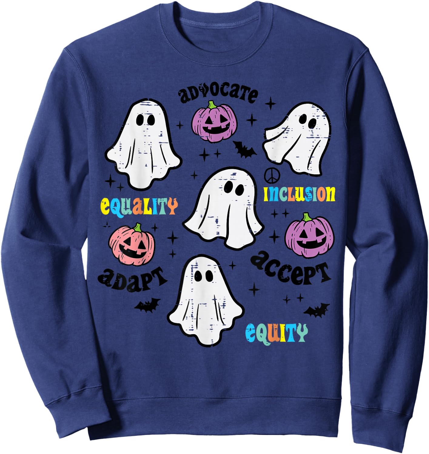 Halloween Advocate Equality Inclusion Costume Women Kids Men Sweatshirt - Sweatshirt | Navy