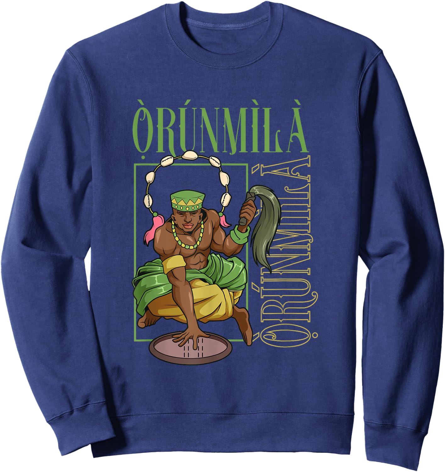 Yoruba God - Orunmila Sweatshirt - Sweatshirt | Navy