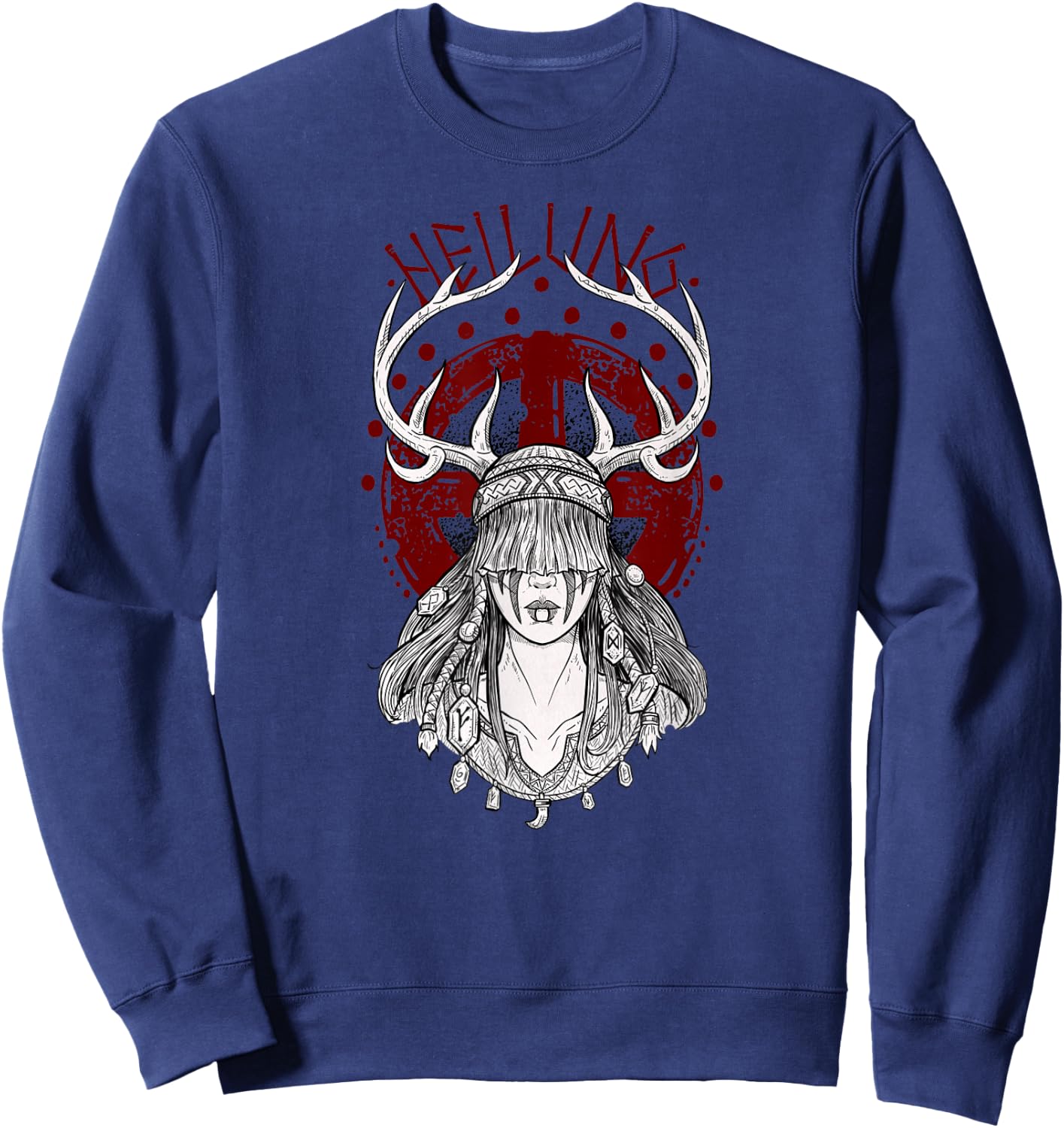Nordic Shaman girl heilung shirt Sweatshirt - Sweatshirt | Navy