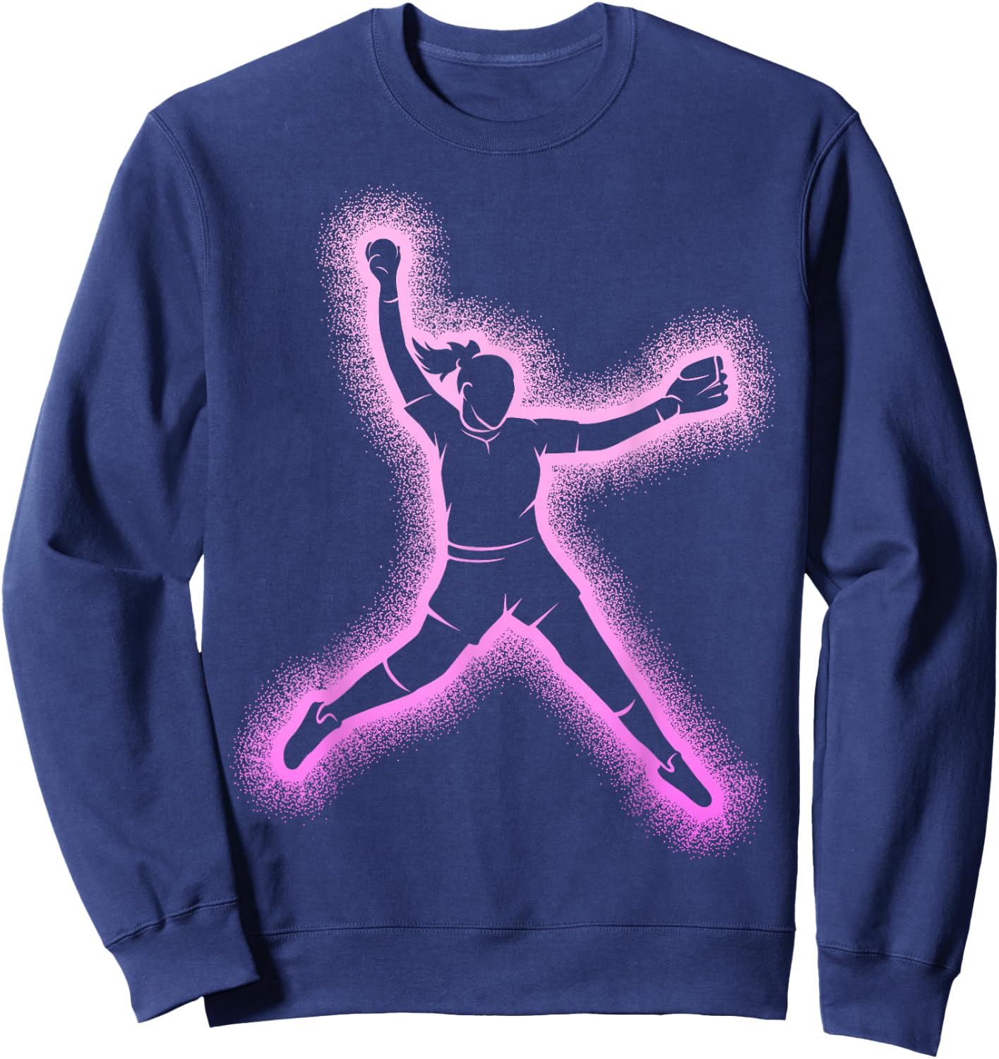 Softball Women Girls Kids Sweatshirt - Sweatshirt | Navy
