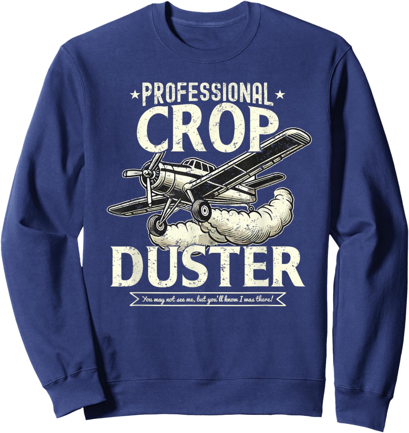 Crop Duster Funny Fart Plane Farting Humor Sweatshirt - Sweatshirt | Navy