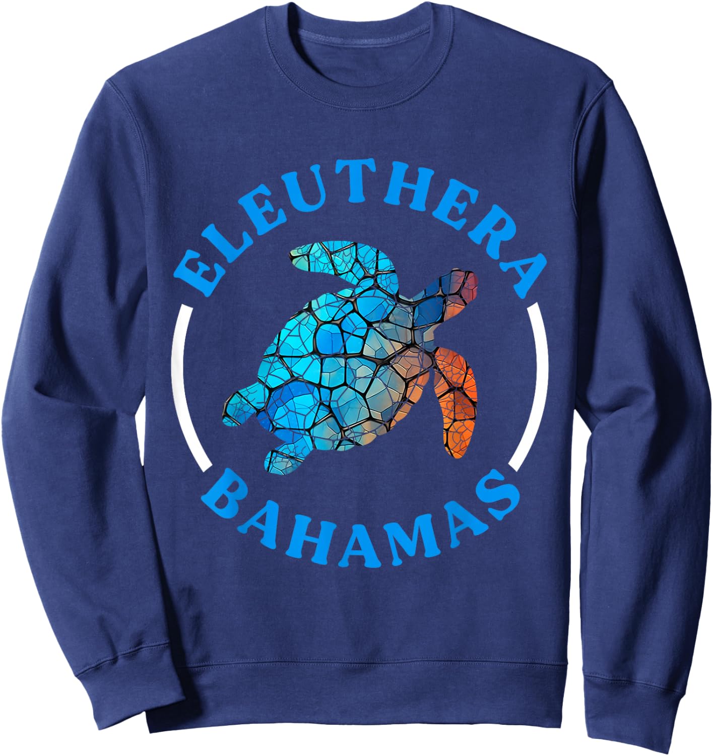 Eleuthera Bahamas Vacation Sea Turtle Souvenir Sweatshirt - Sweatshirt | Navy