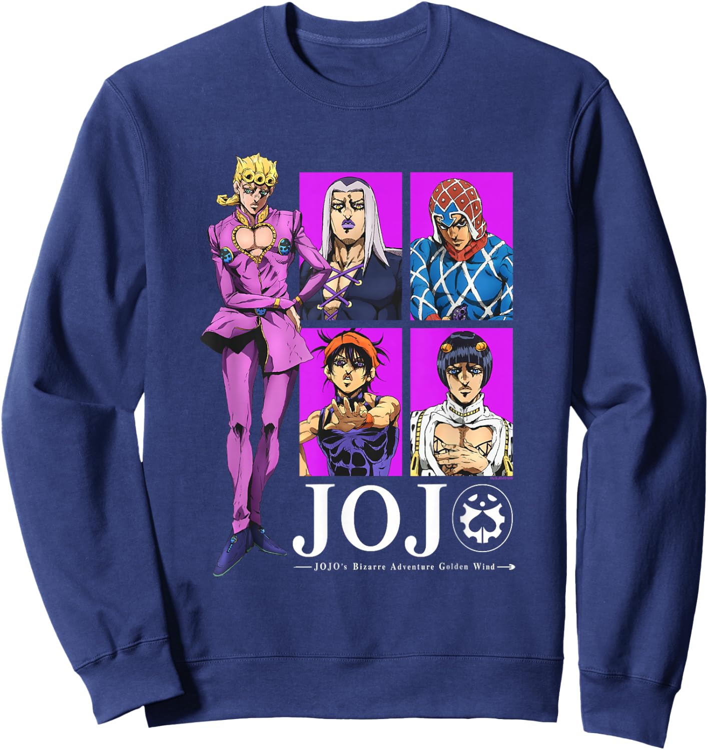 JoJo Golden Wind Giorno Abbacchio Mista Narancia Bruno Gang Sweatshirt - Sweatshirt | Navy
