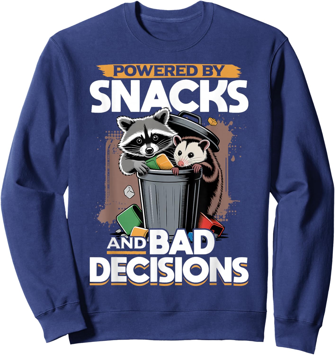 Funny Opossum and Raccoon Sweatshirt - Sweatshirt | Navy