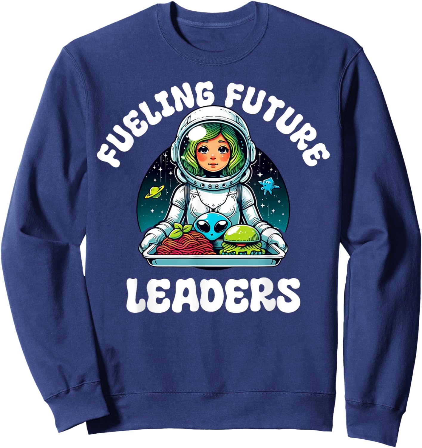 Funny Lunch Lady School Aide Appreciation Graphic Sweatshirt - Sweatshirt | Navy