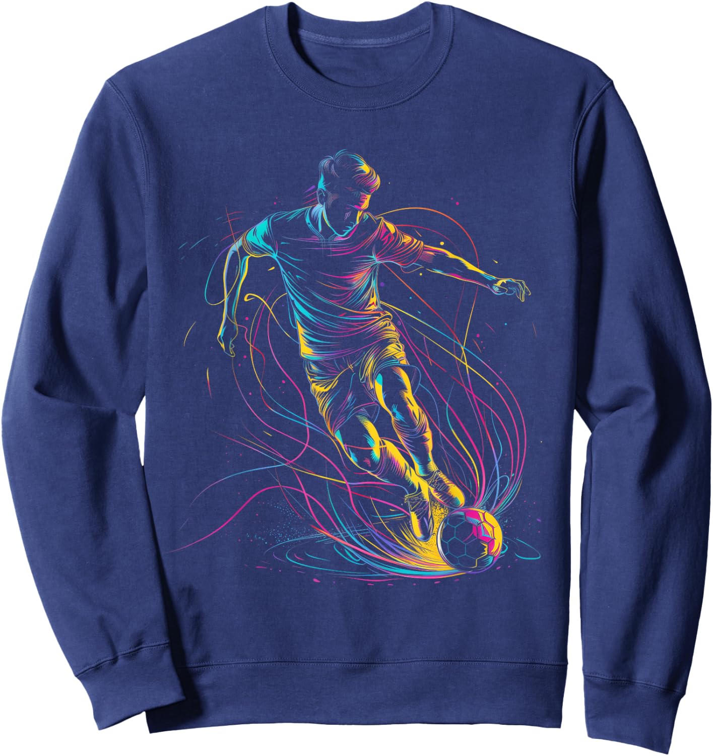 Soccer Player Sports Sweatshirt - Sweatshirt | Navy