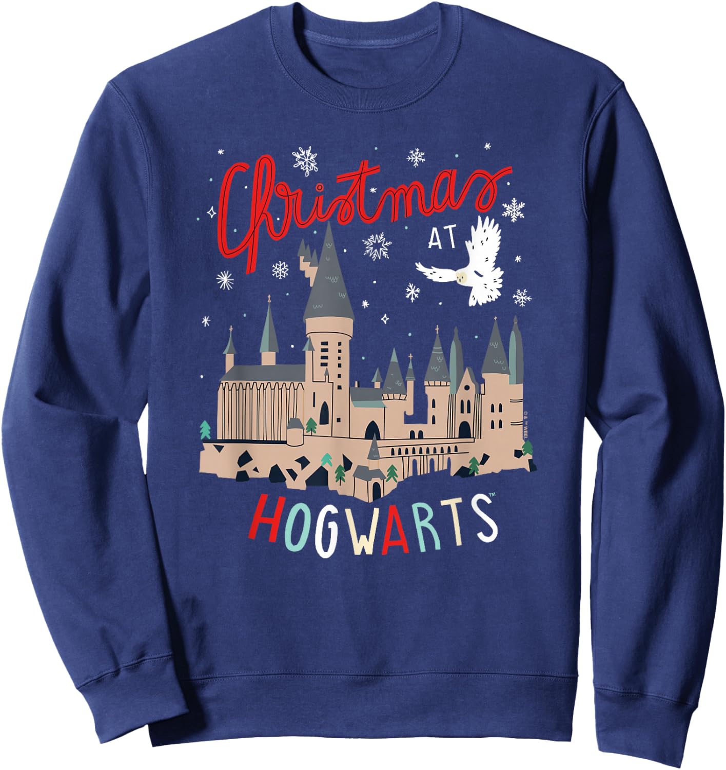 Harry Potter -Adults Kids Christmas Hogwarts , Black, Small Sweatshirt - Sweatshirt | Navy