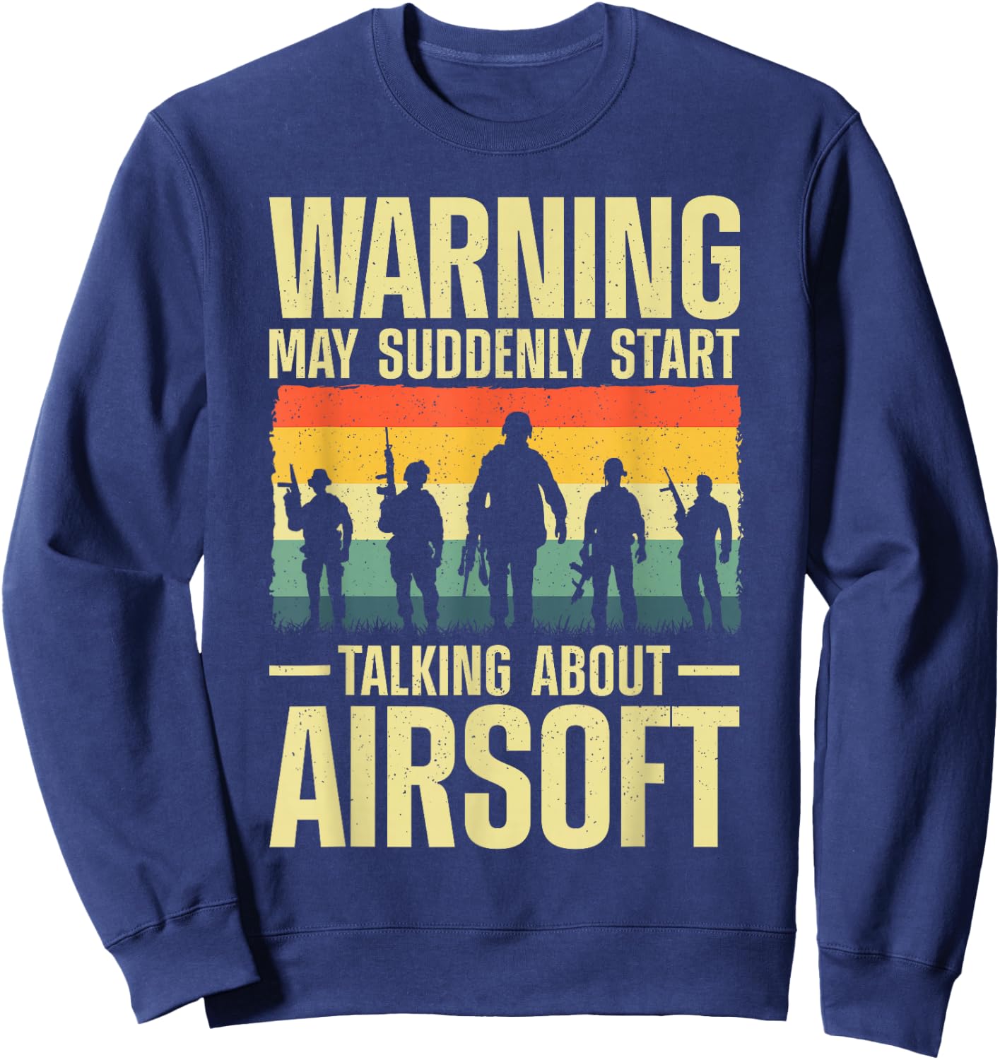 Funny Airsoft Art Women Tactical Airsoft Gun Airsoft Sweatshirt - Sweatshirt | Navy