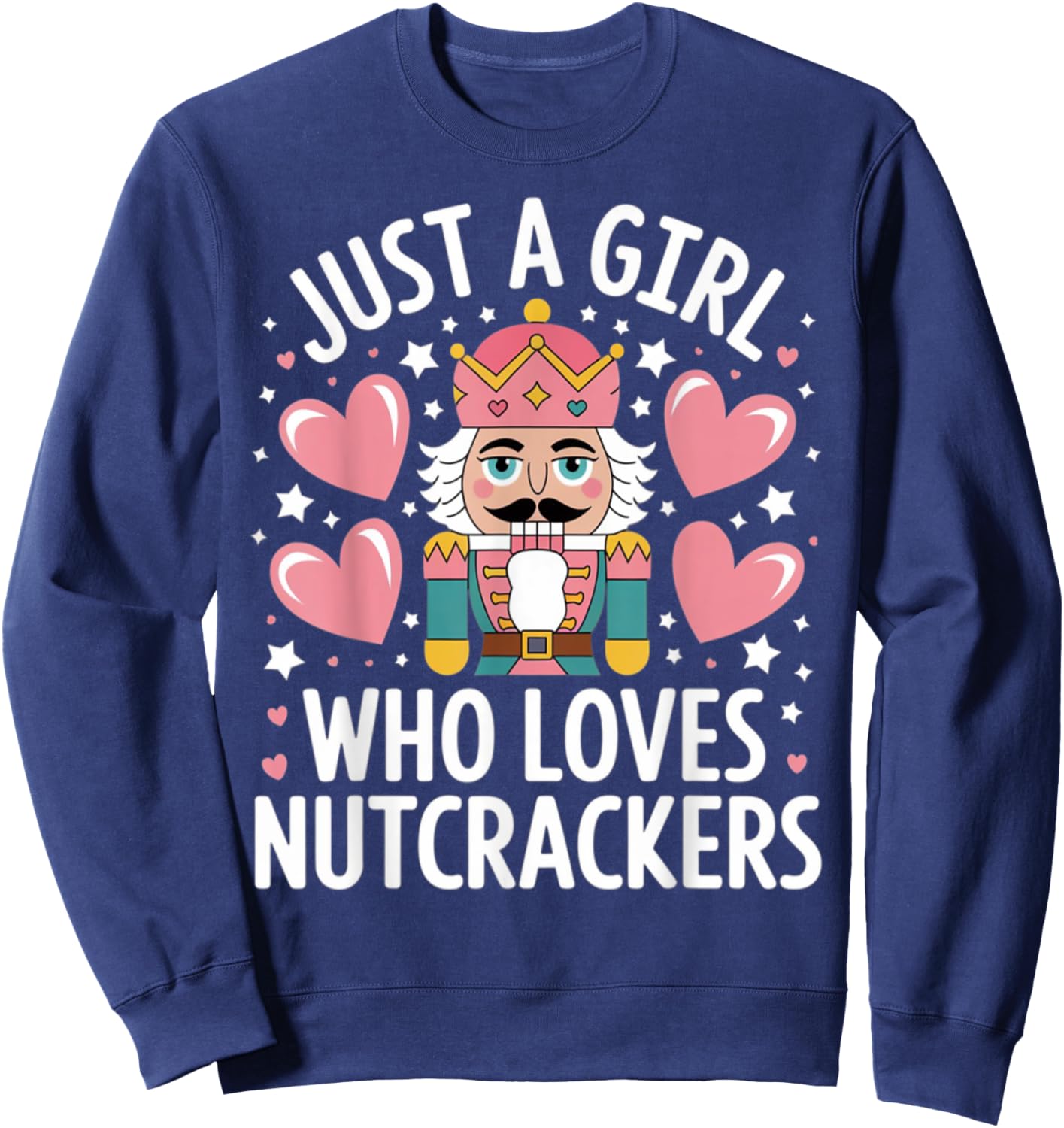 Just a Girl Who Loves Nutcrackers Christmas Ballet Sweatshirt - Sweatshirt | Navy