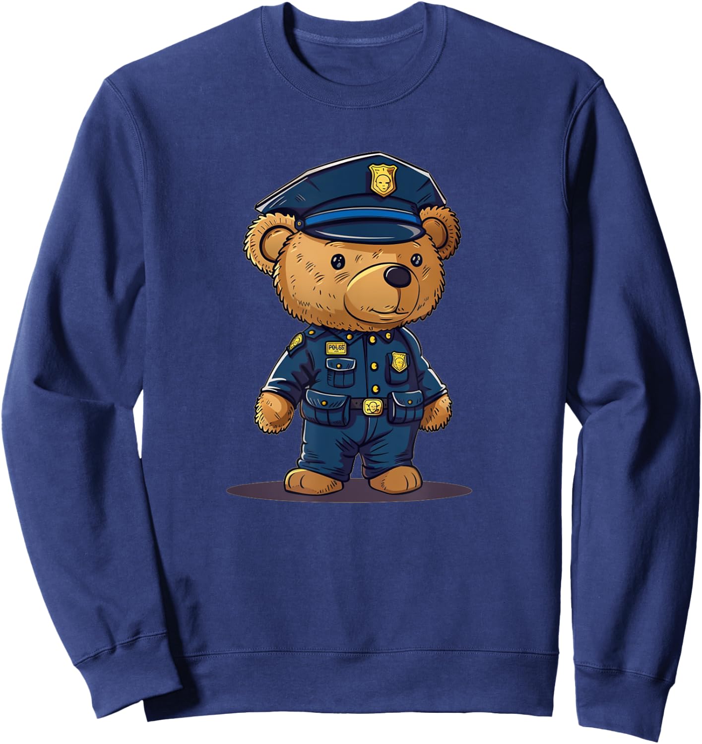 Nice Teddy Bear in Police Officer Uniform Sweatshirt - Sweatshirt | Navy