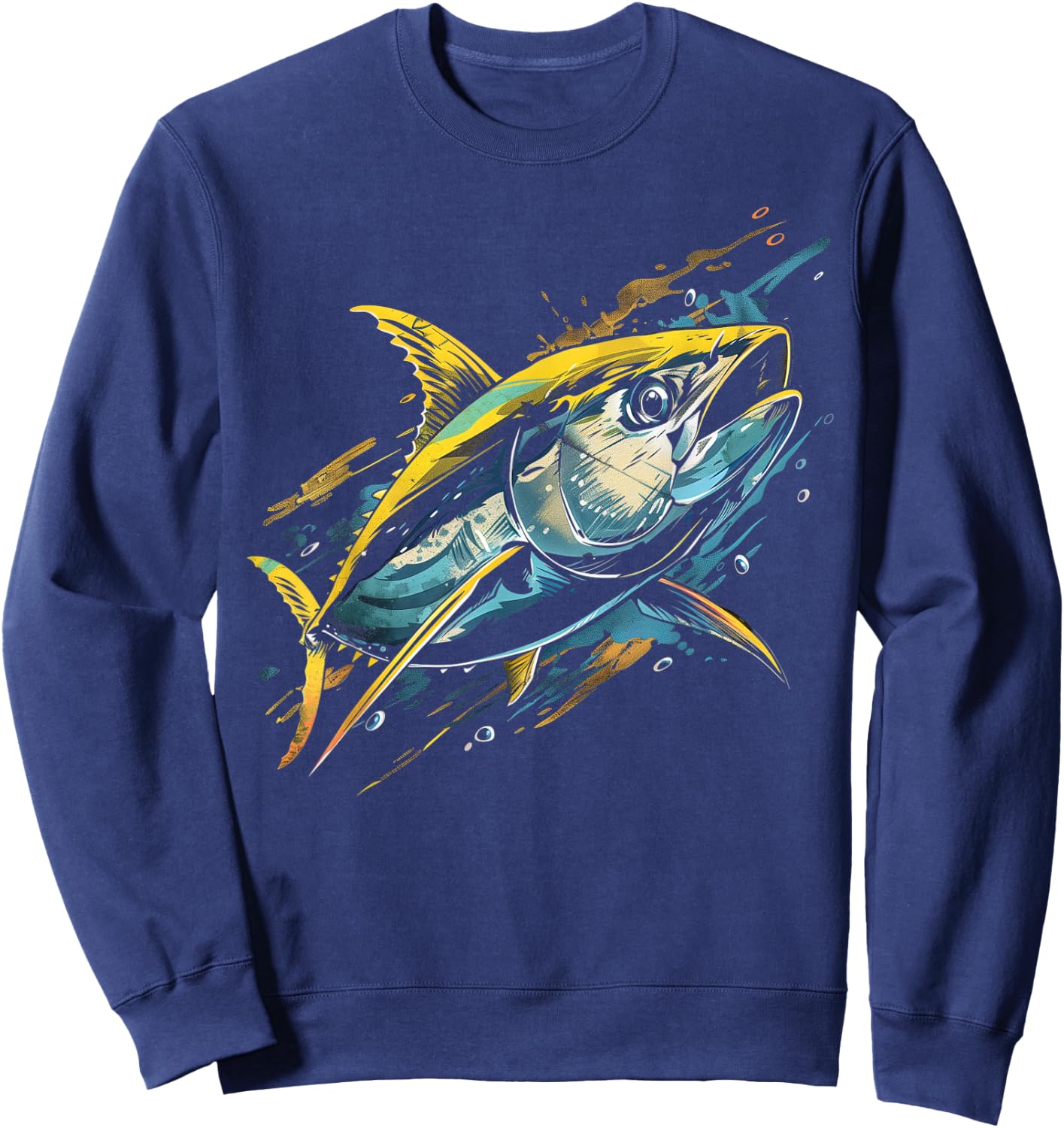 Yellowfin Tuna Fishing Big Game Fisherman Sweatshirt - Sweatshirt | Navy