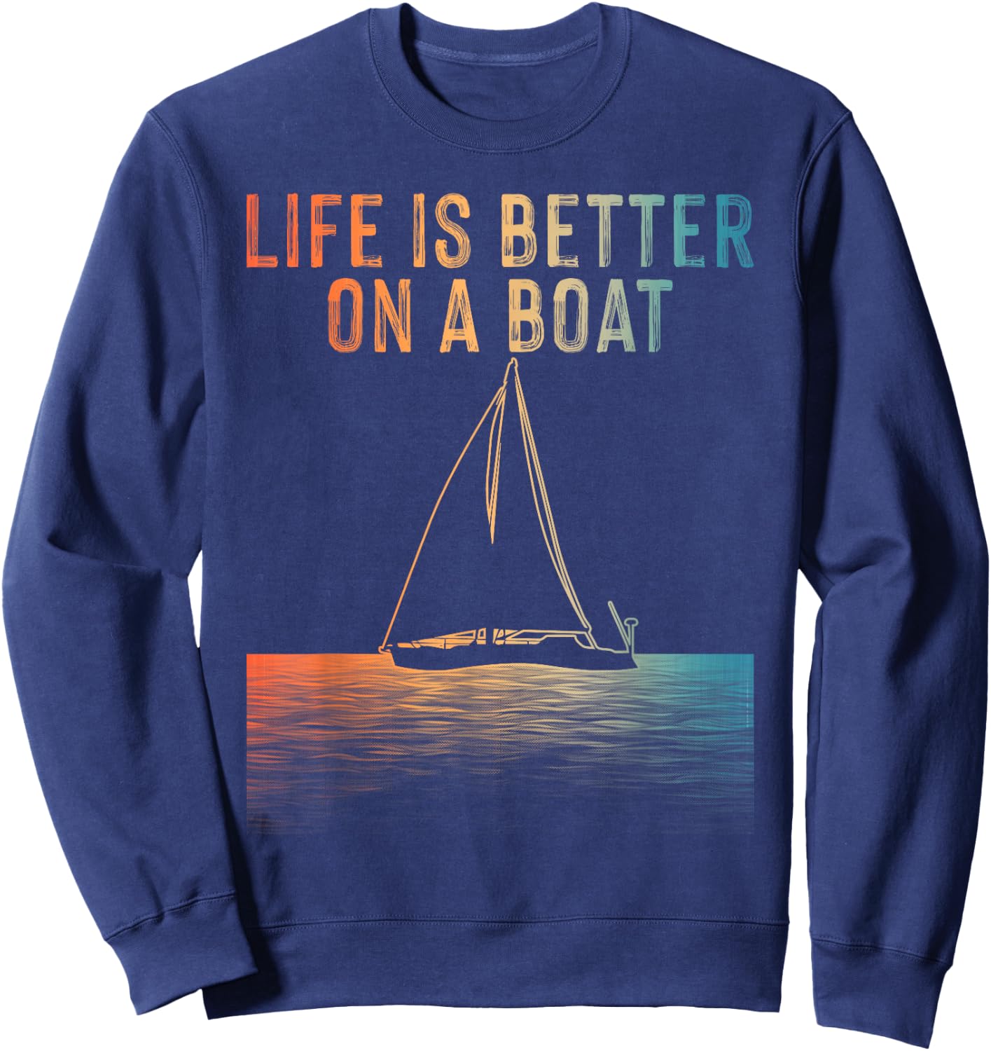 Sailing Design Women Sailor Boating Captain Sailboat Sweatshirt - Sweatshirt | Navy