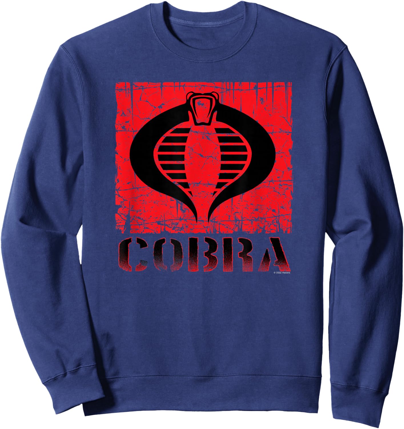 G.I. Joe A Real American Hero Cobra Command Distressed Logo Sweatshirt - Sweatshirt | Navy