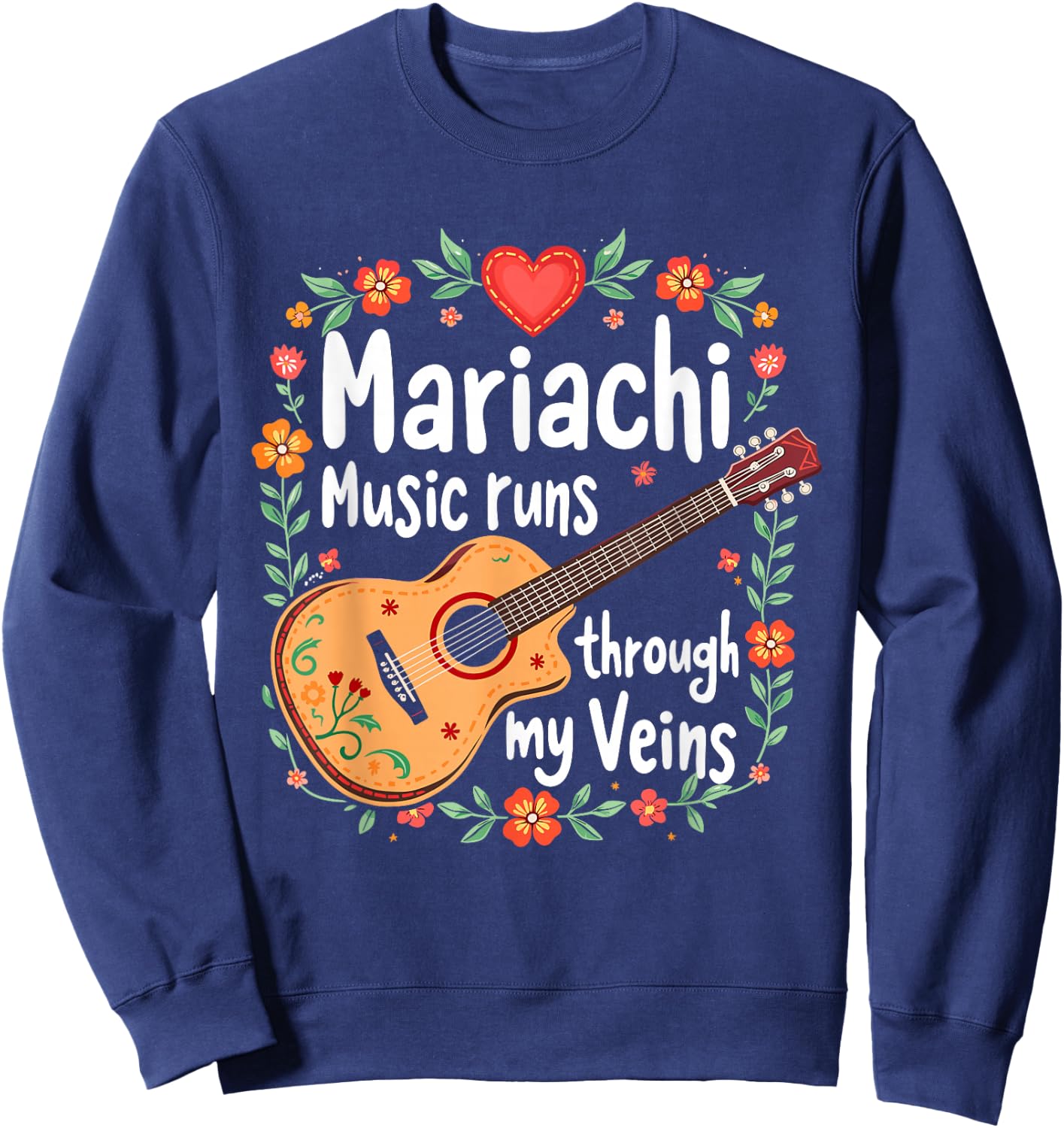 Traditional Mexican Cultural Music Mariachi Lover Fiesta Sweatshirt - Sweatshirt | Navy