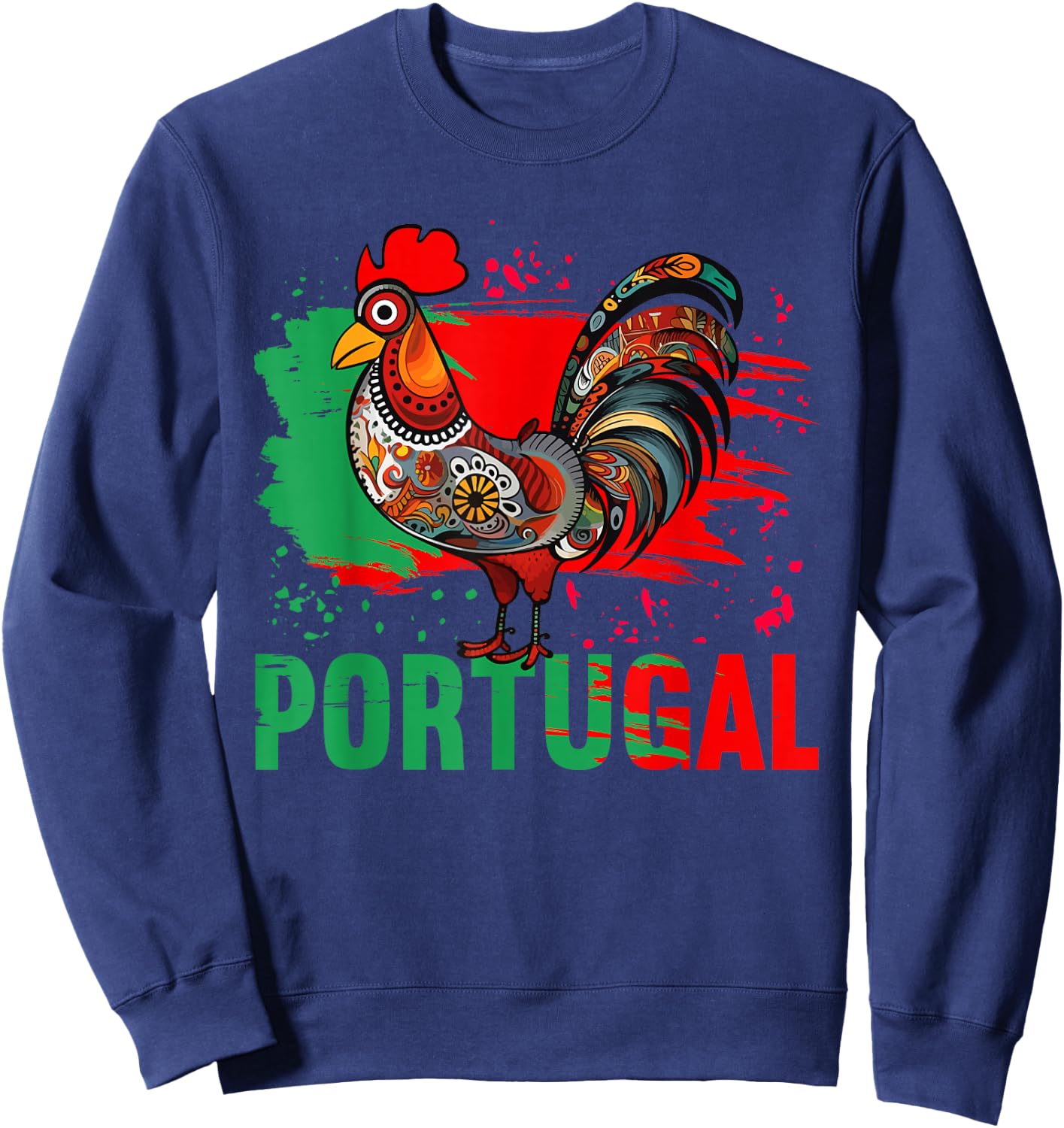 Galo de Barcelos Portuguese Rooster Shirt Portugal Sweatshirt - Sweatshirt | Navy